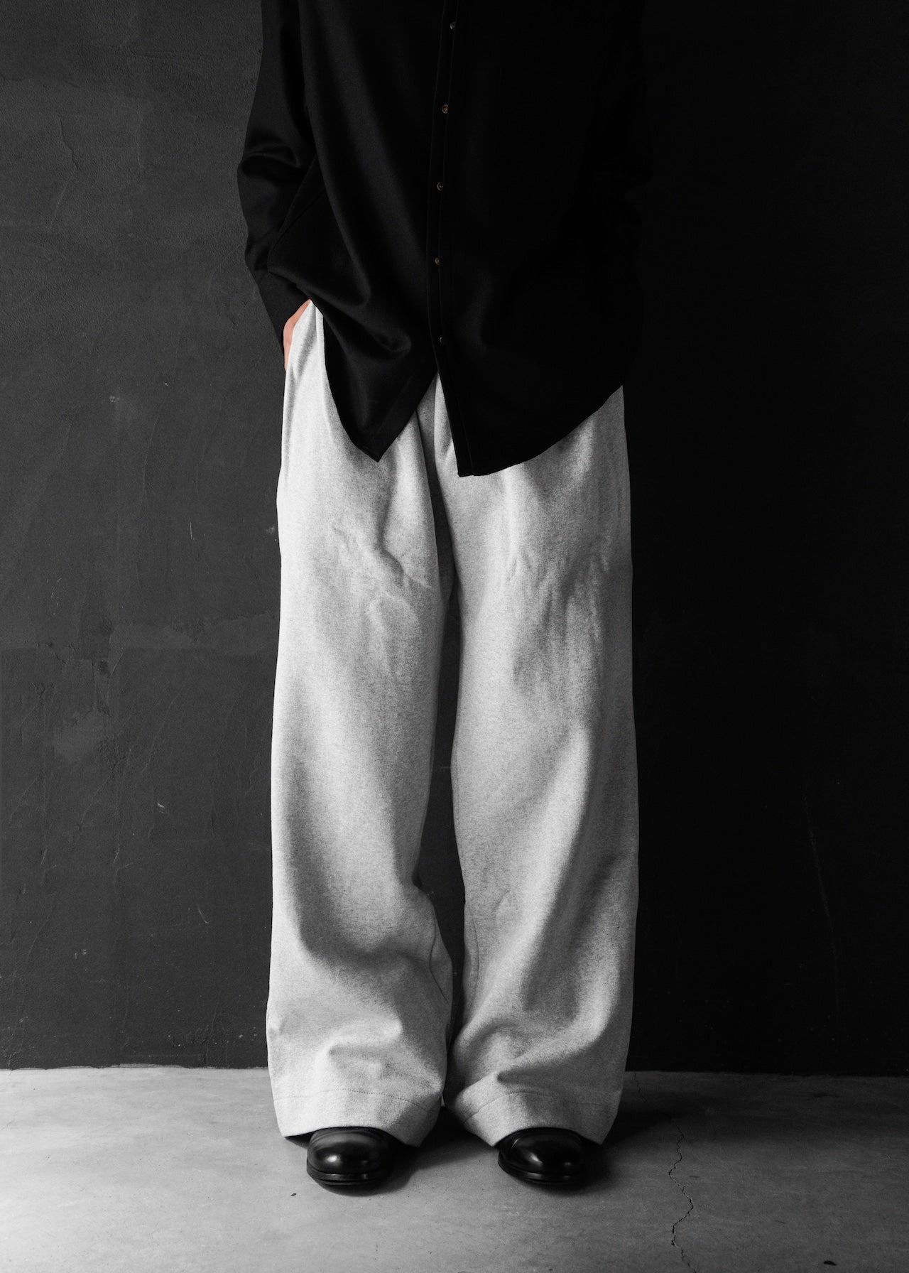SHOOP 26SS wide draped pants / Gray