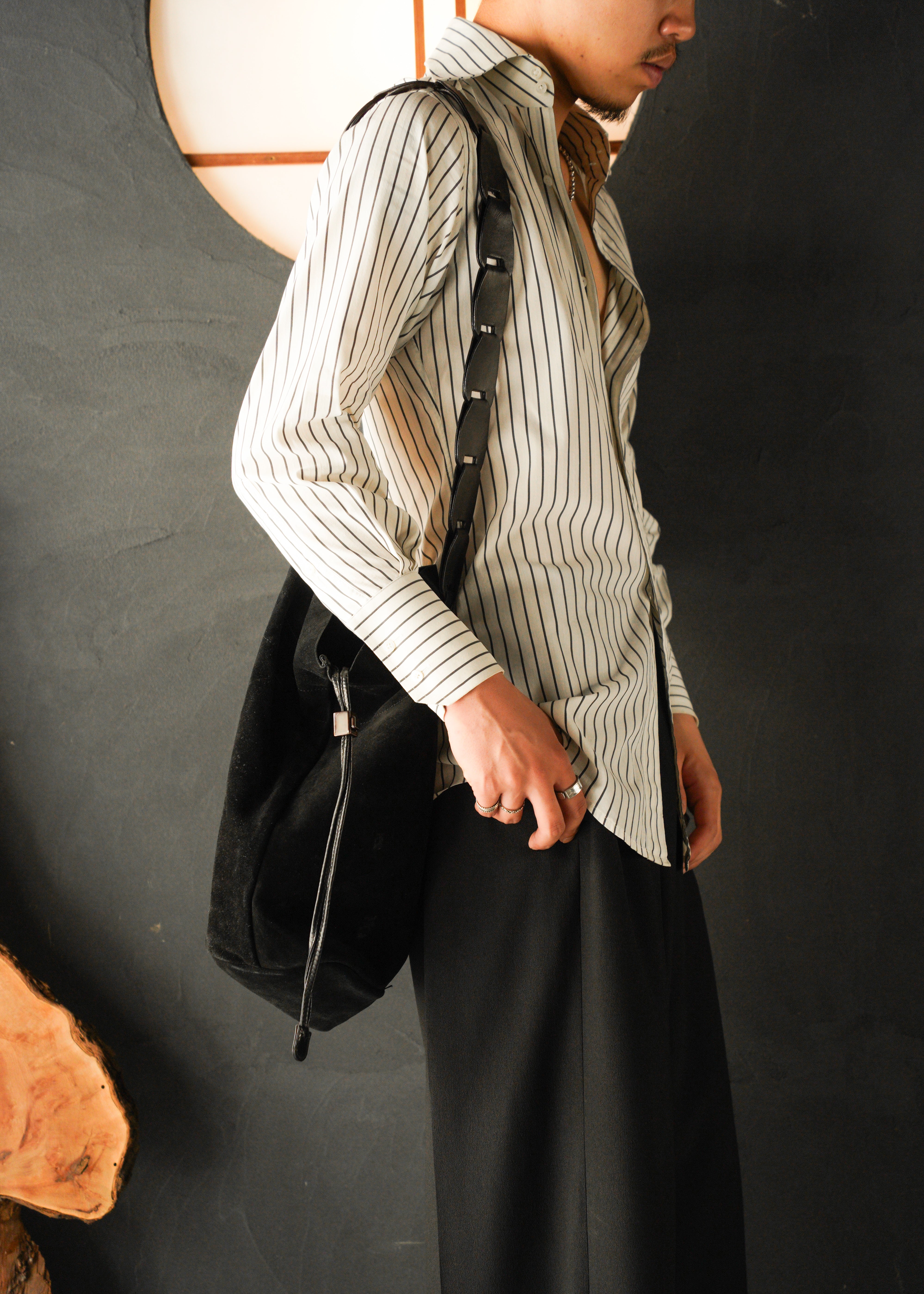 GUCCI by Tom Ford 1997 SS drawstring suede leather shoulder bag