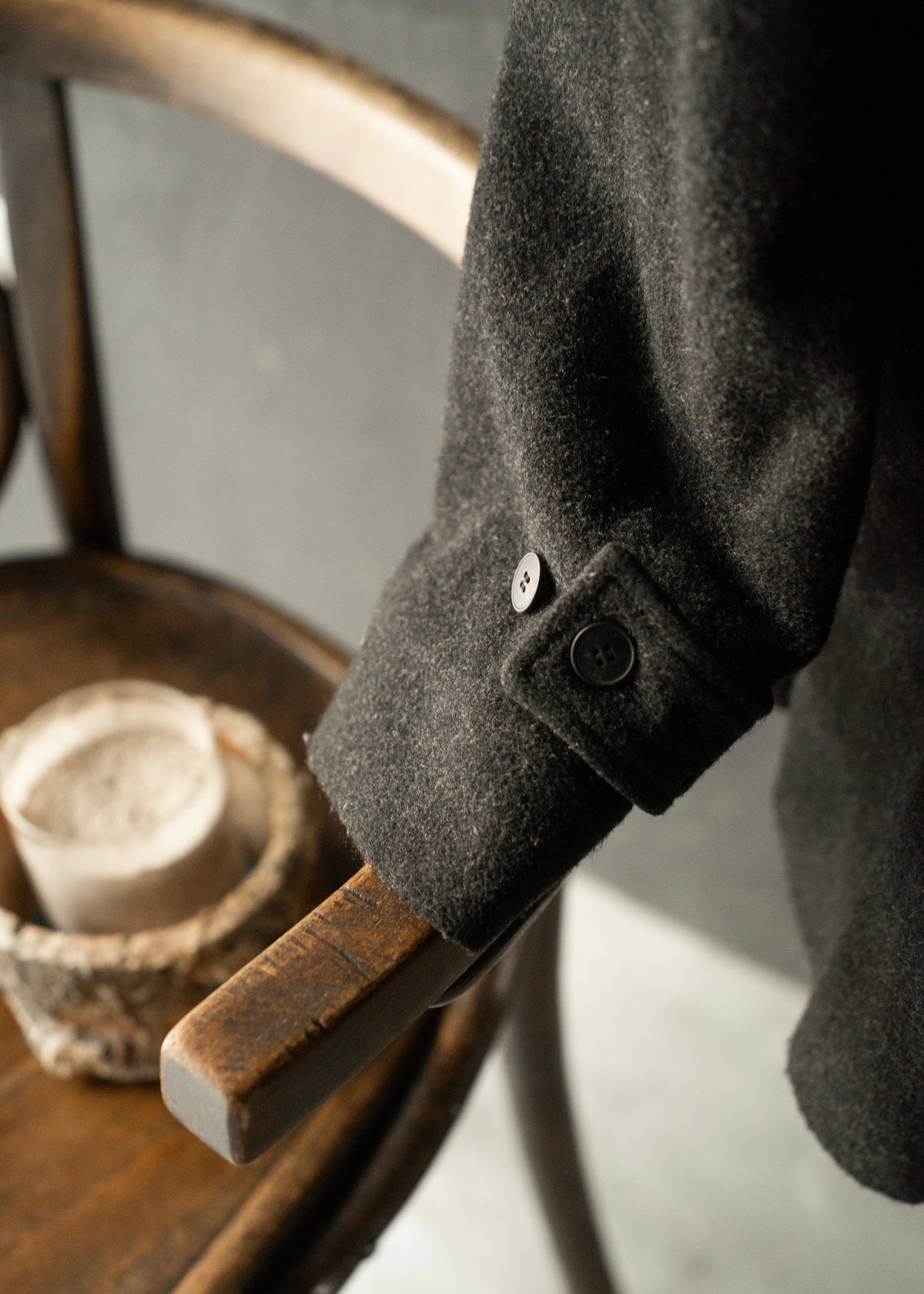 90's agnes b. homme zip up wool blouson