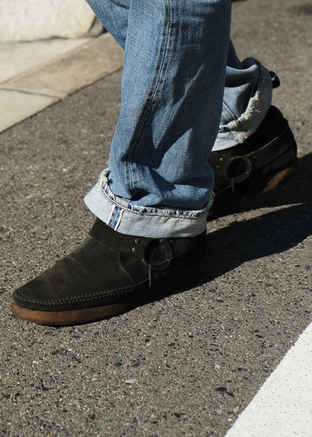 Number (N)ine 05AW suede moccasins boots