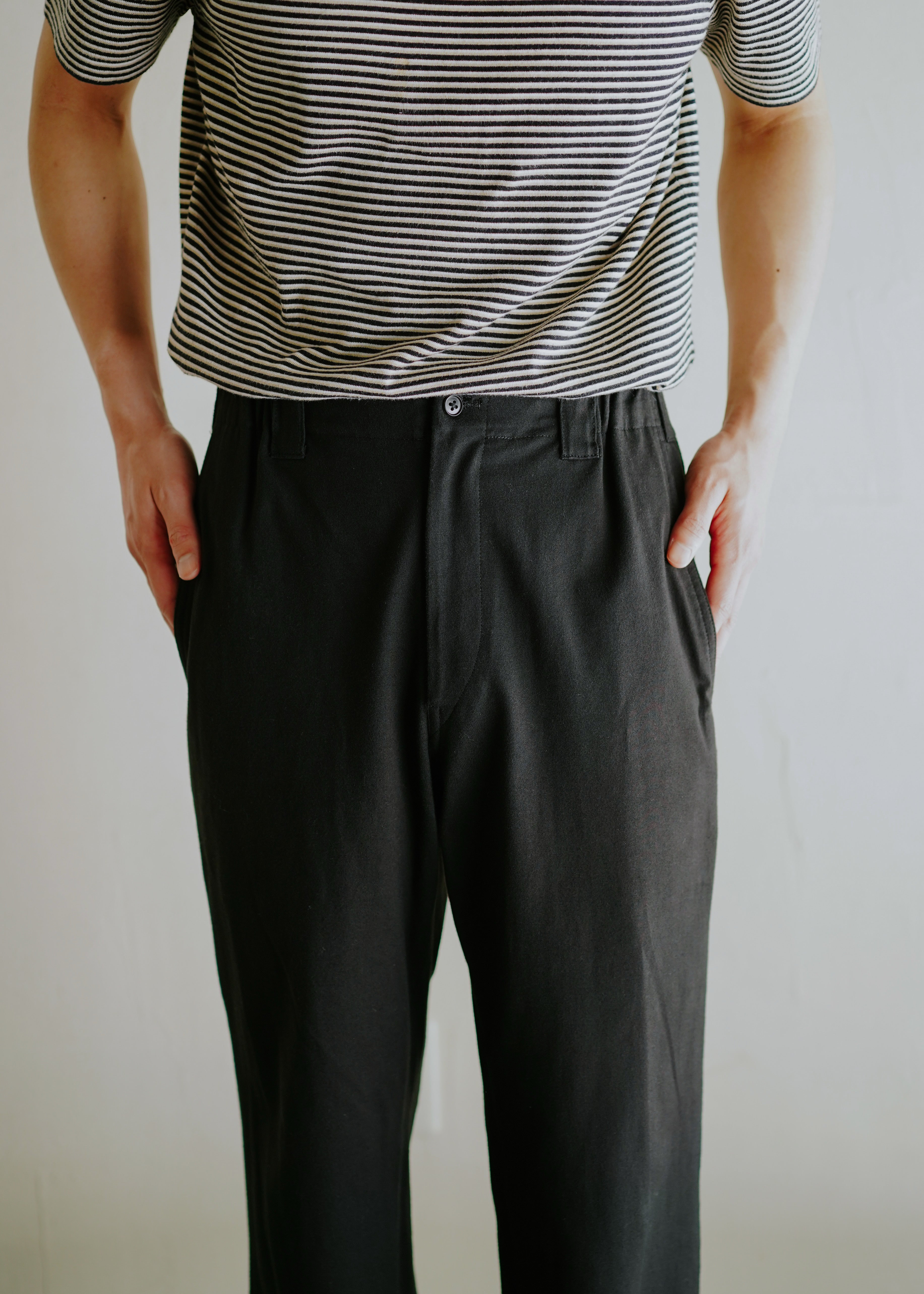 Y's for men 02SS cotton jersey tapered trousers