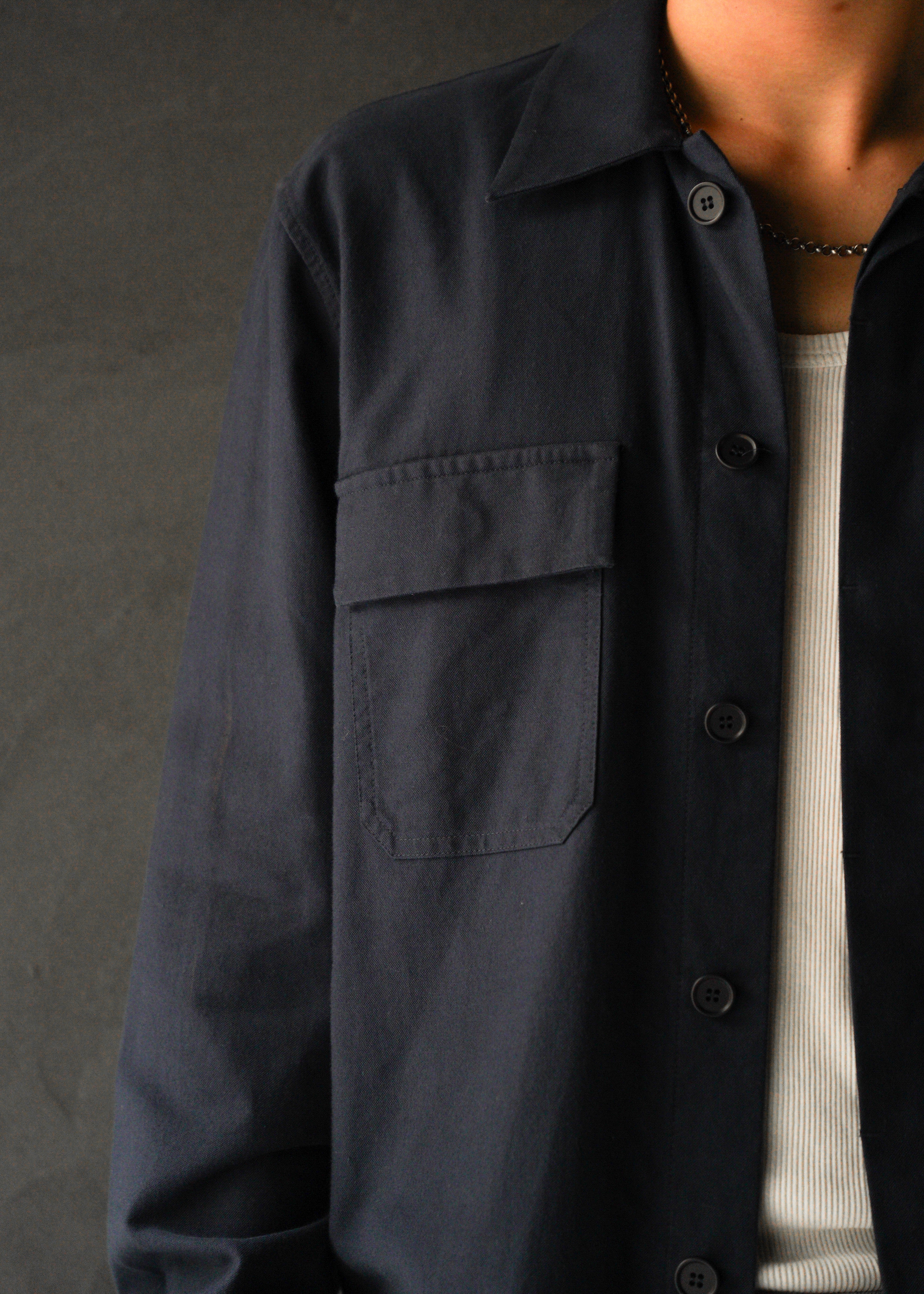BOTTEGA VENETA 2019 PRE FALL fly front cotton jacket