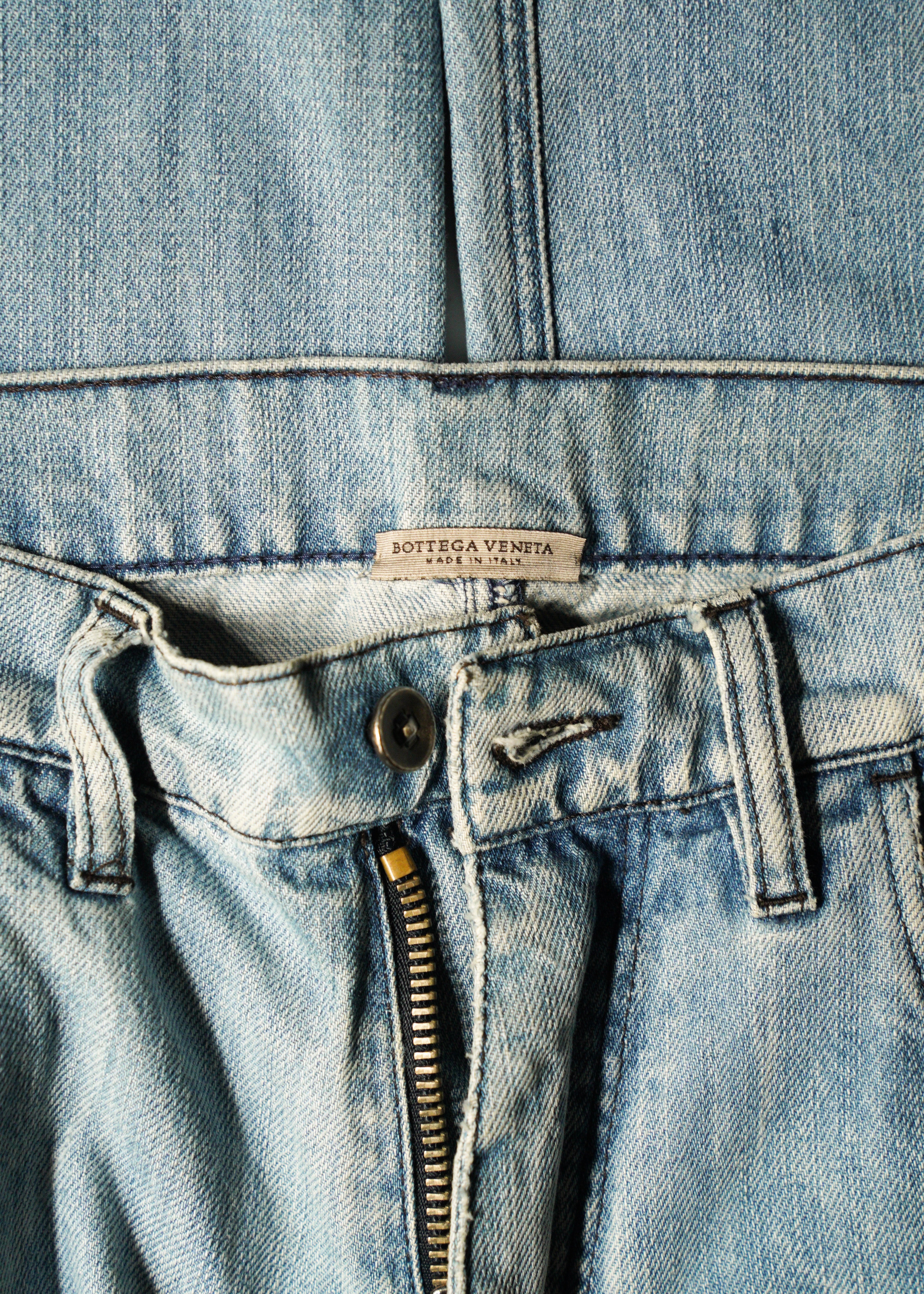 00-10’s BOTTEGA VENETA Intrecciato piping straight jeans