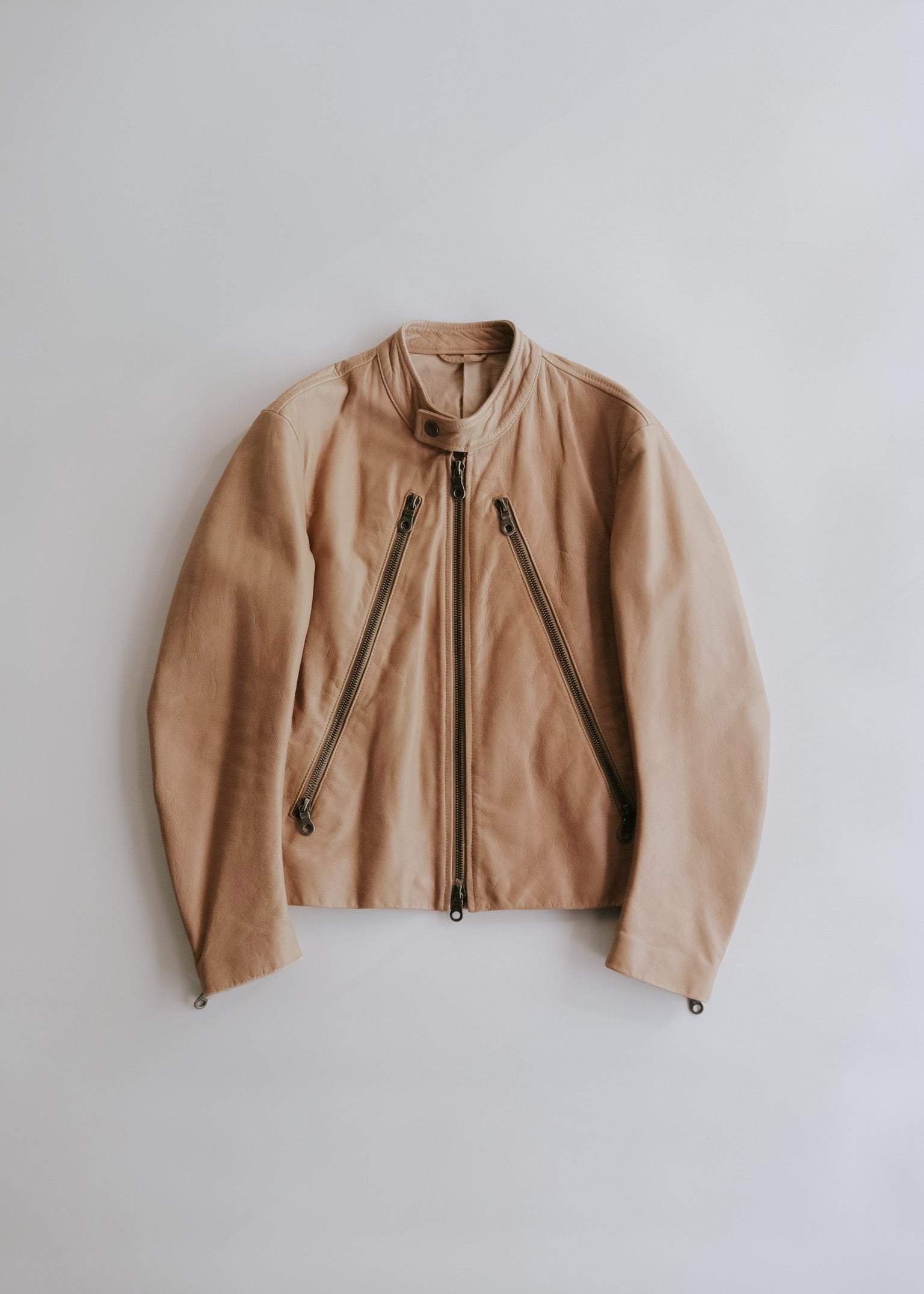 Martin Margiela 08SS 5 zip leather riders jacket