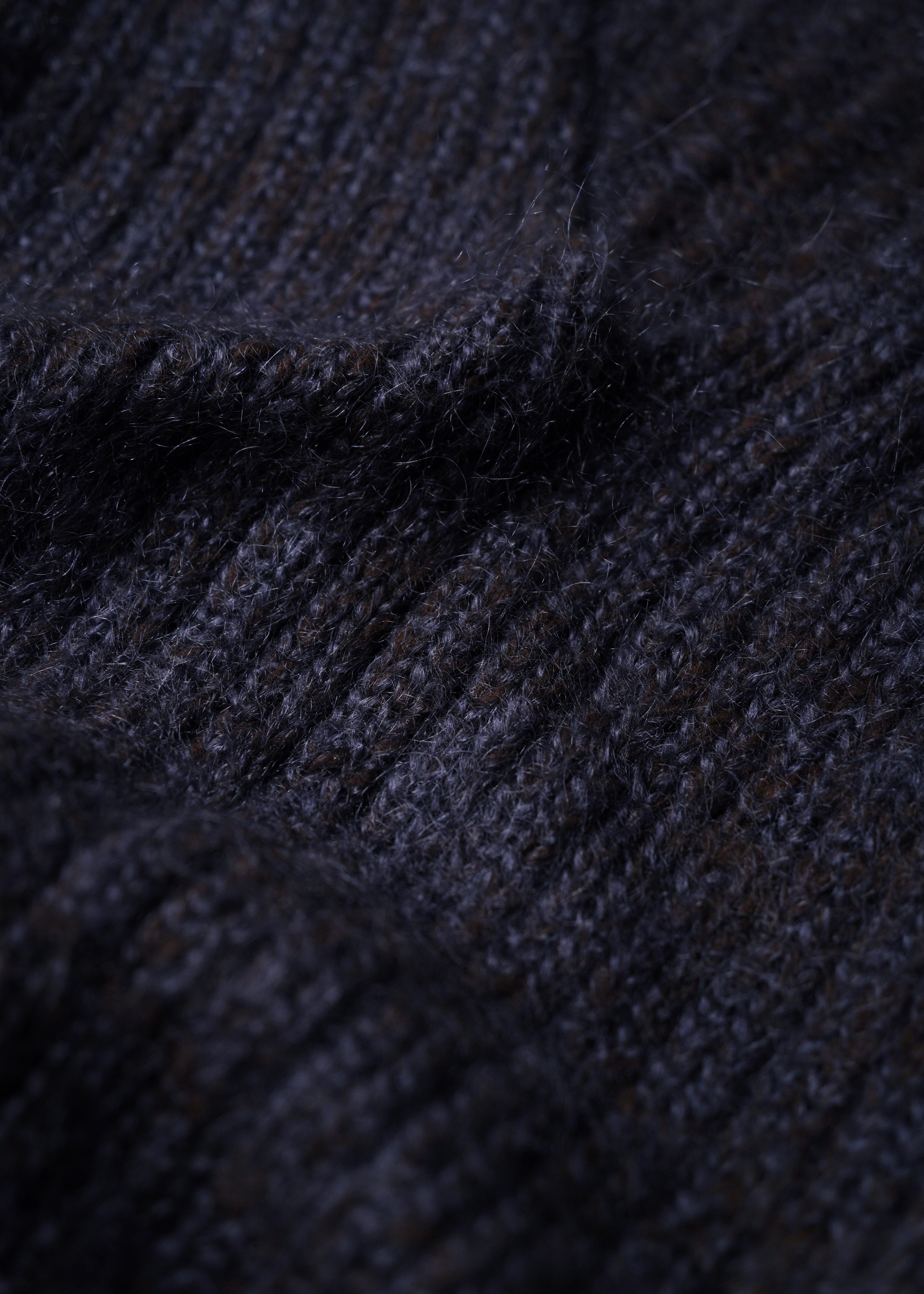 90's A.P.C. v neck low gage mohair knit