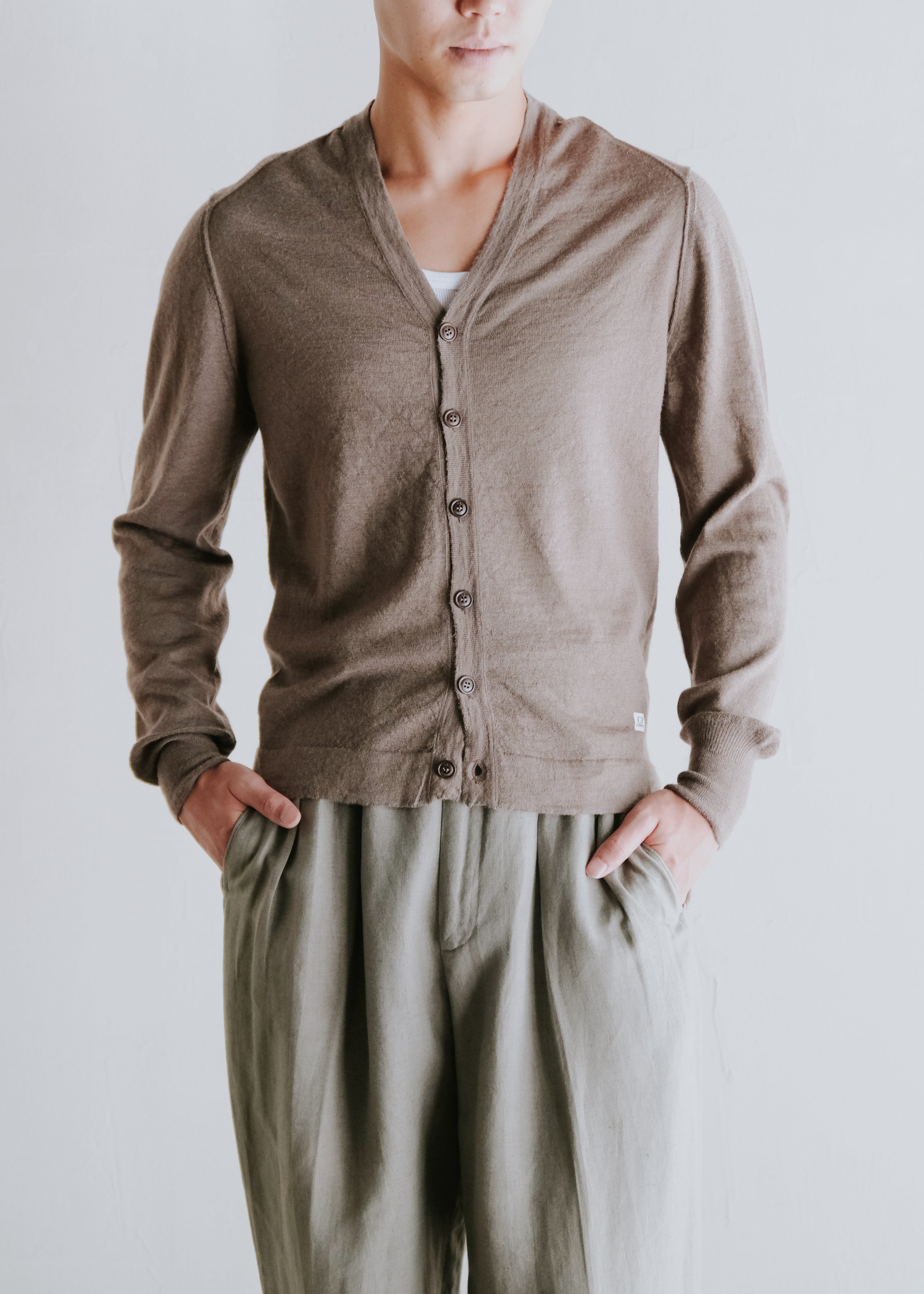 00-10's C.P. COMPANY alpaca wool knit cardigan