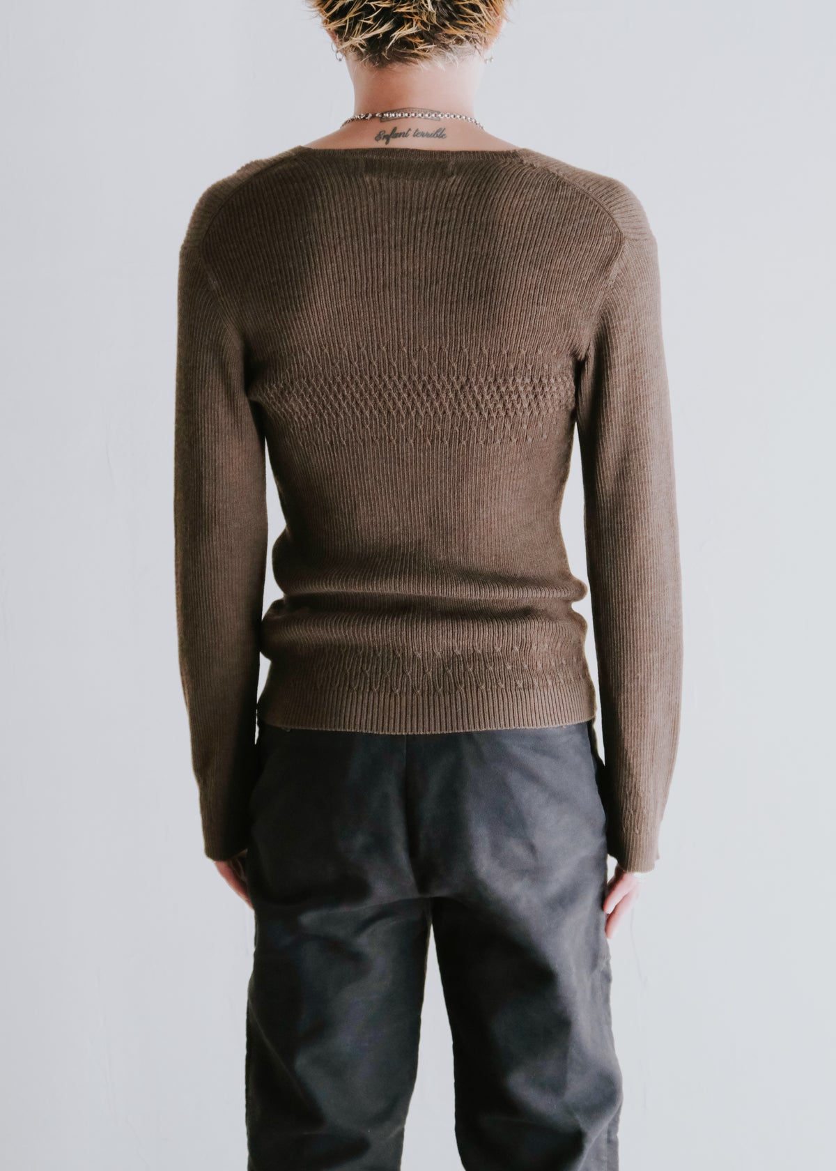 COMME des GARÇONS HOMME PLUS 98FW square neck knit
