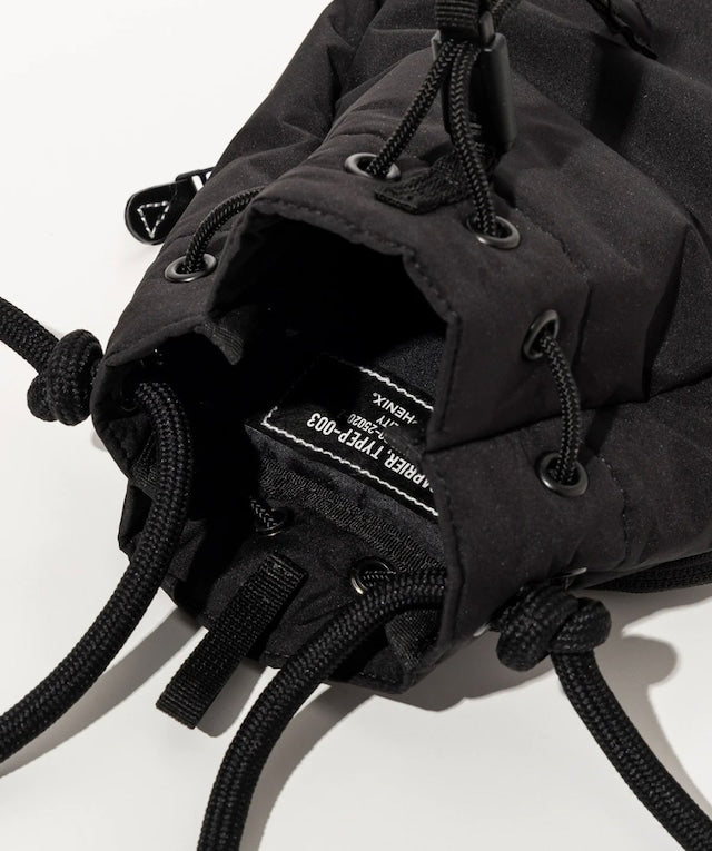 PHENIX COLLECTION TYPE P-003 drawstring shoulder bag / Black