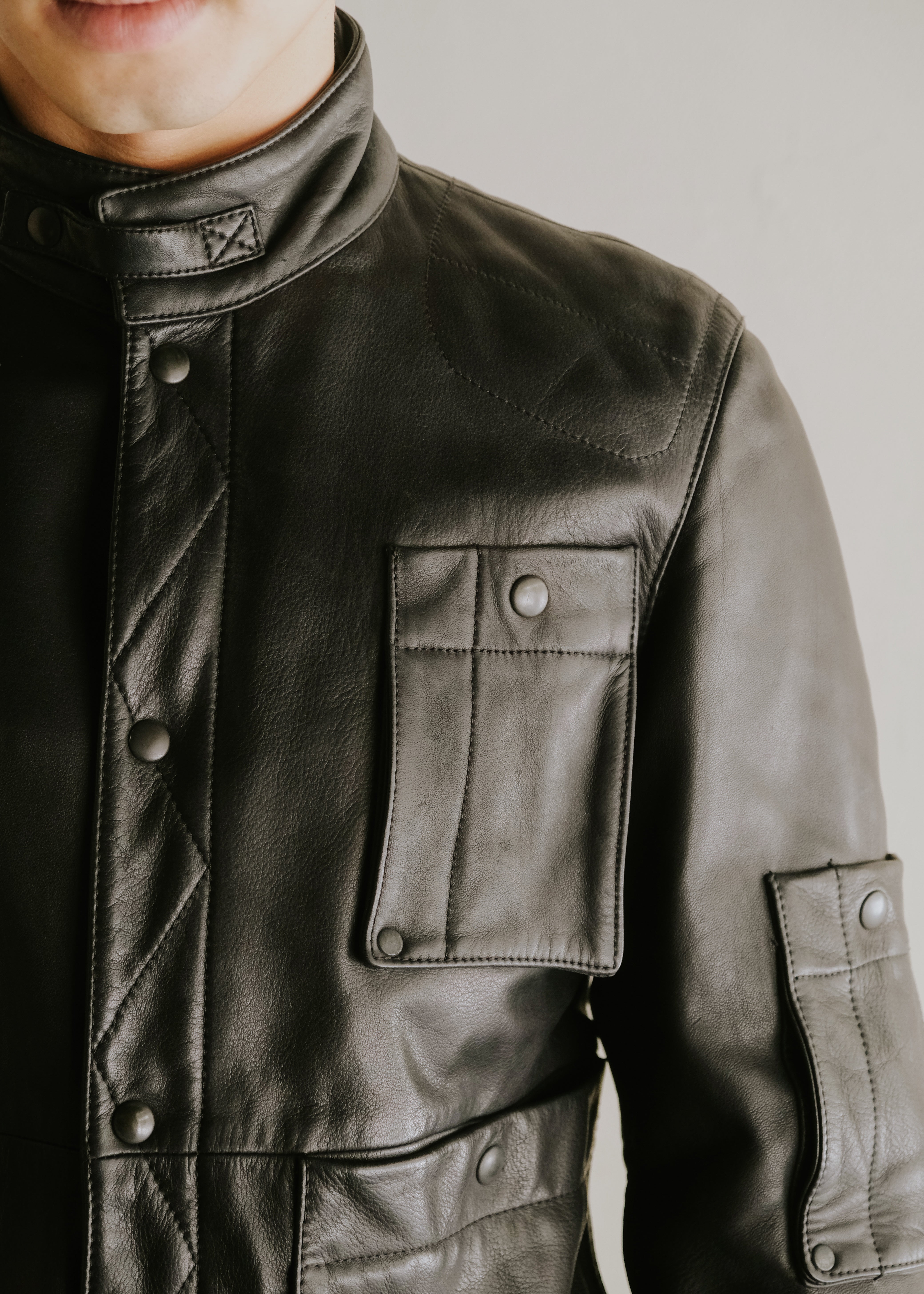 MARTIN MARGIELA 07AW multiple pockets single leather riders jacket