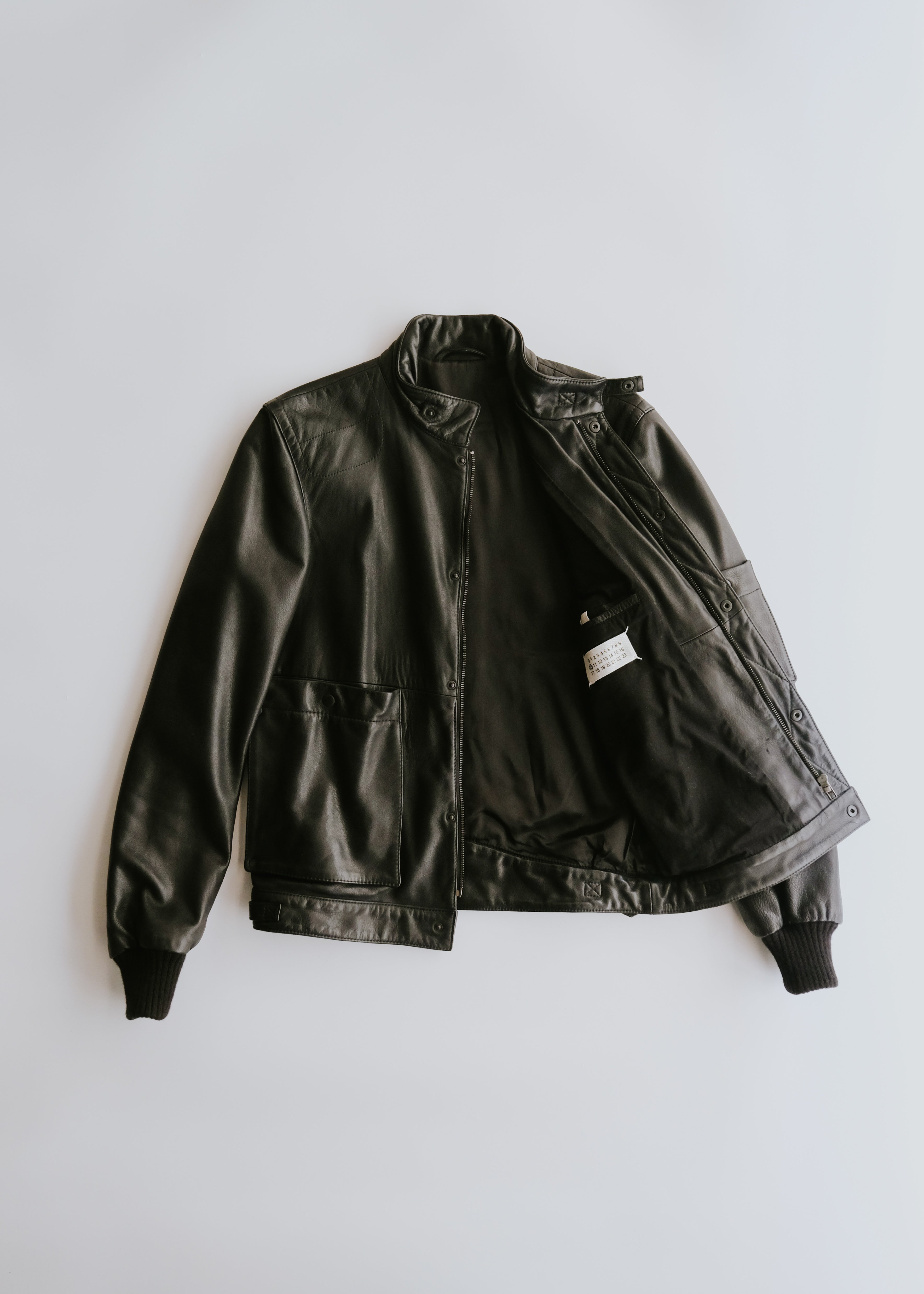 MARTIN MARGIELA 07AW multiple pockets single leather riders jacket