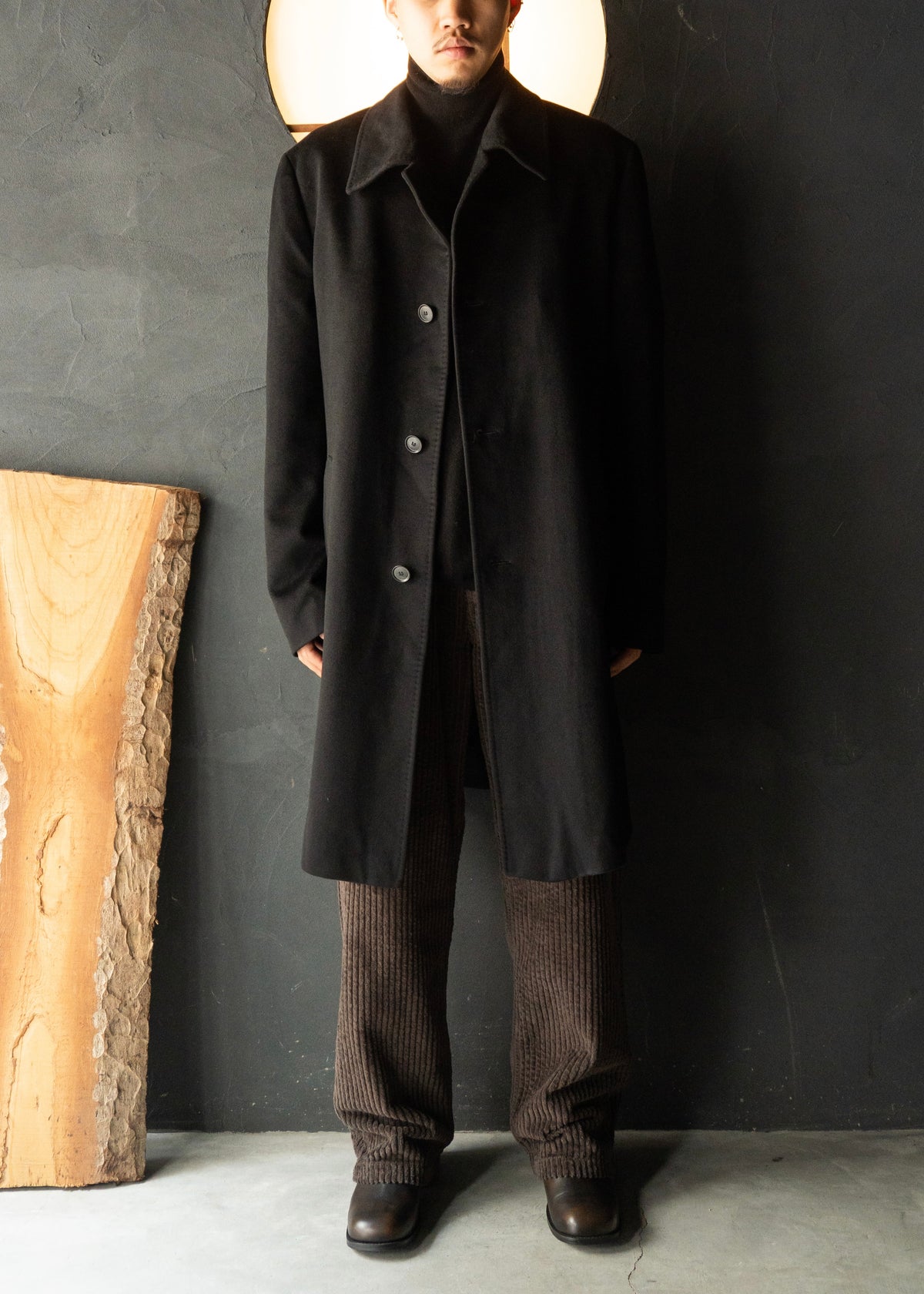 90-00’s HUGO BOSS cashmere balmacaan coat