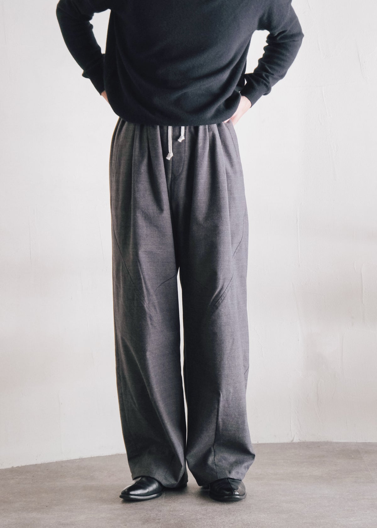 Ex. HOMO LUDENS 26AW Y.M. Jockey easy pants / charcoal