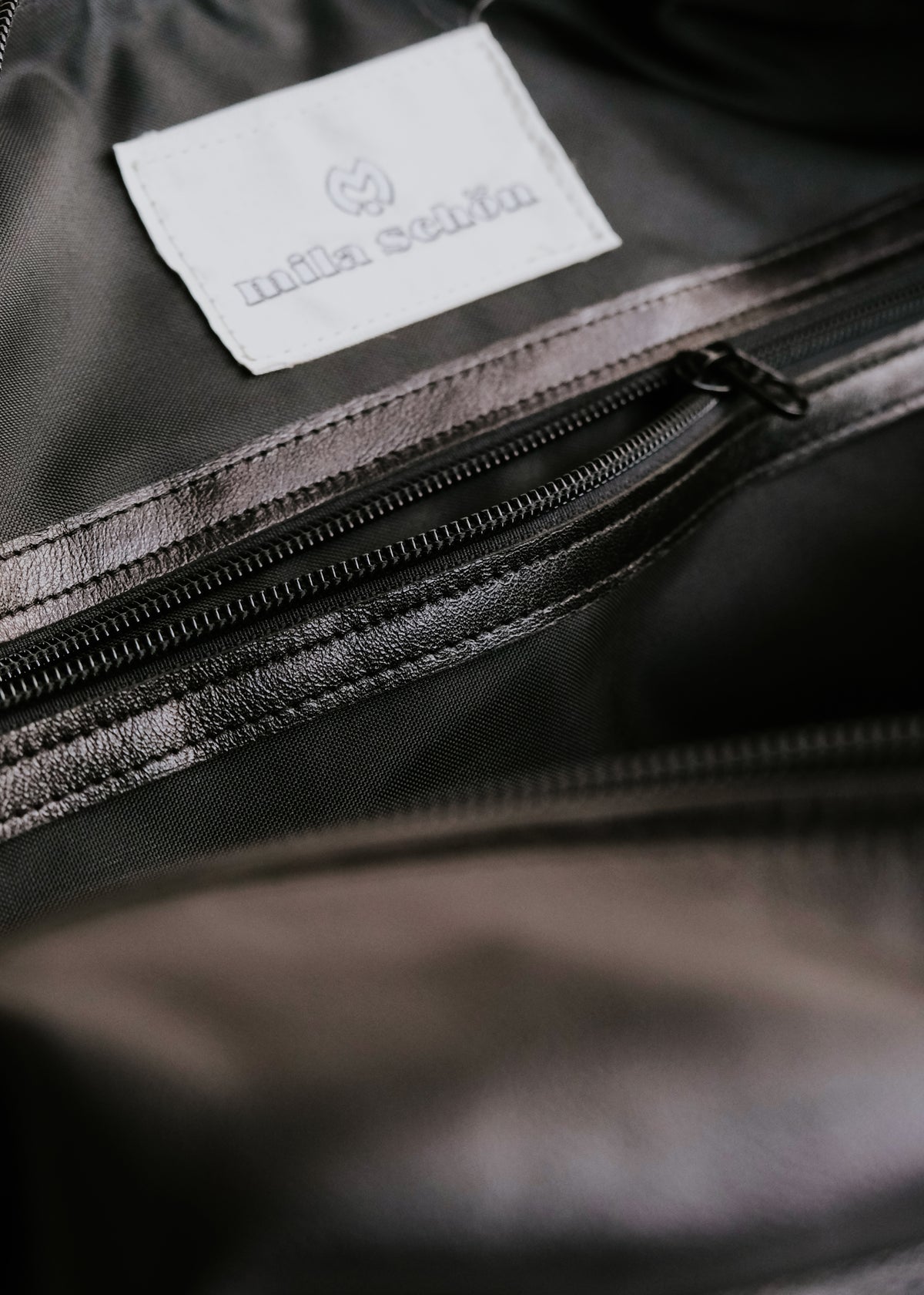 Mila Schon leather boston bag