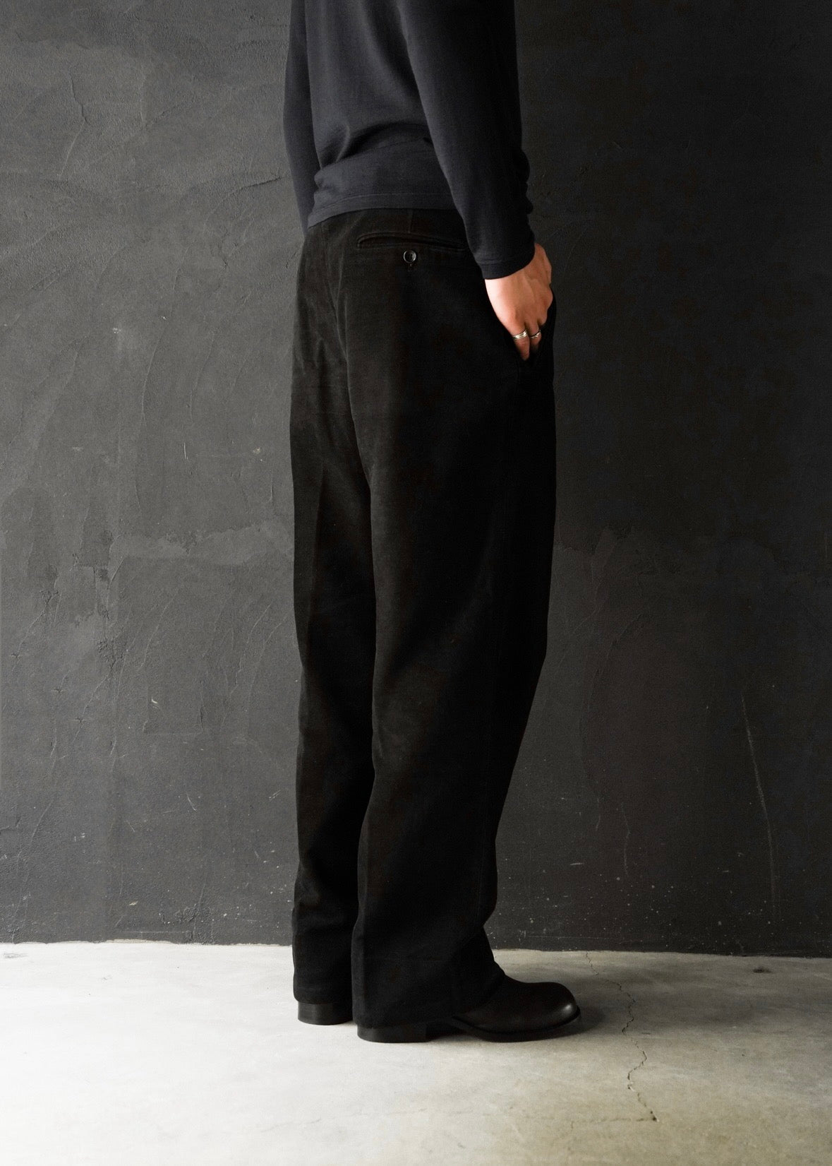 00’s ARMANI COLLEZIONI mole skin straight trousers