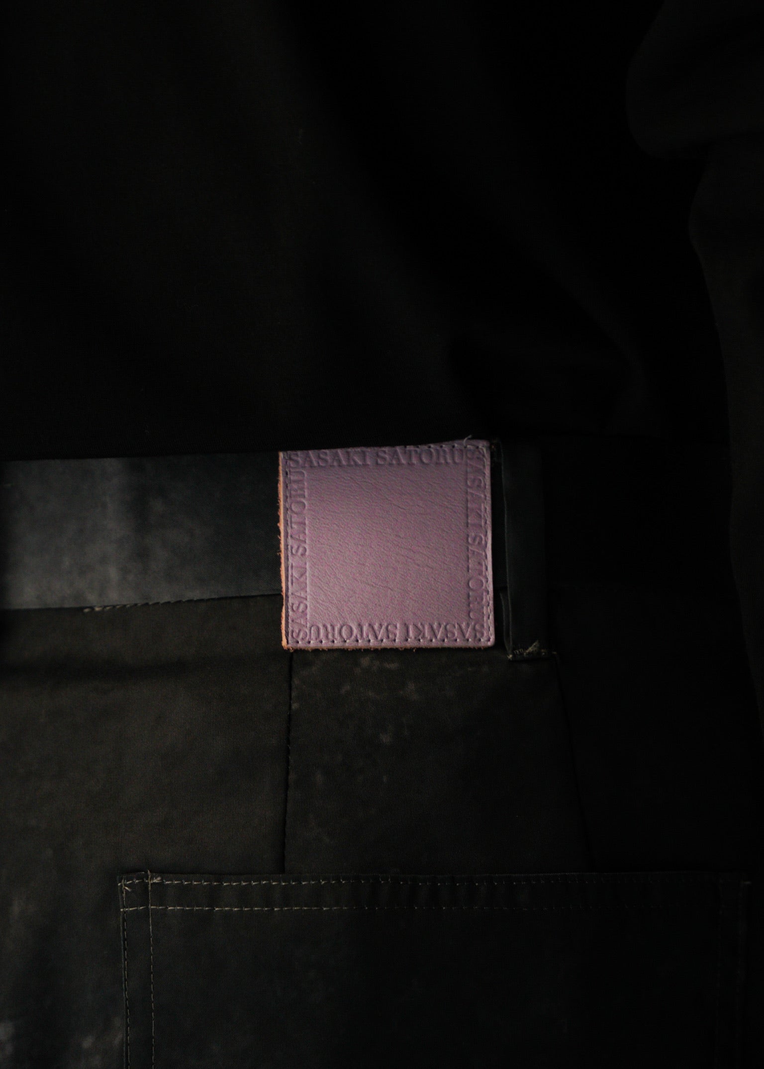 SASAKI SATORU 26SS single tuck wide trousers / Black