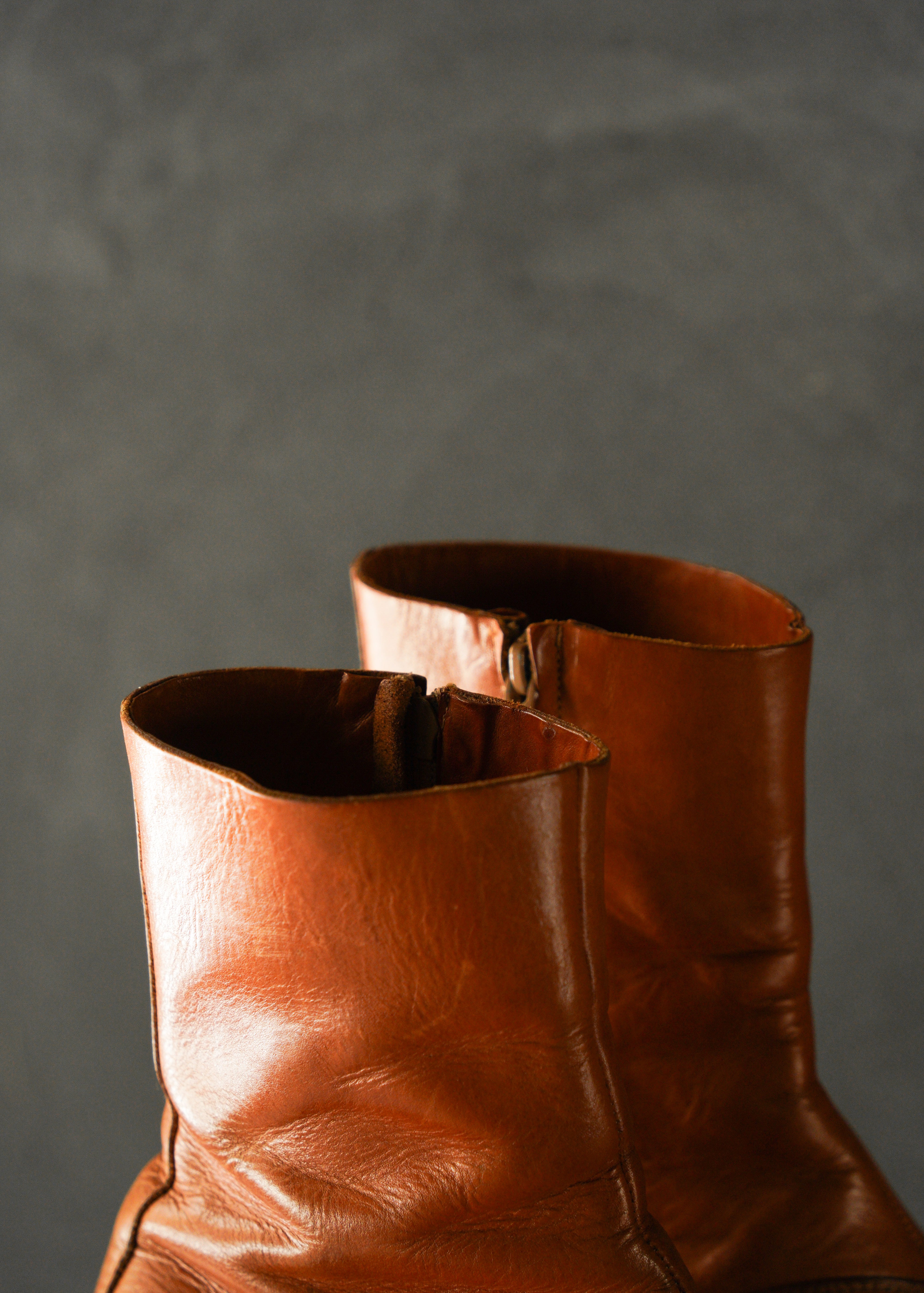 MARTIN MARGIELA artisanal square toe side zip boots