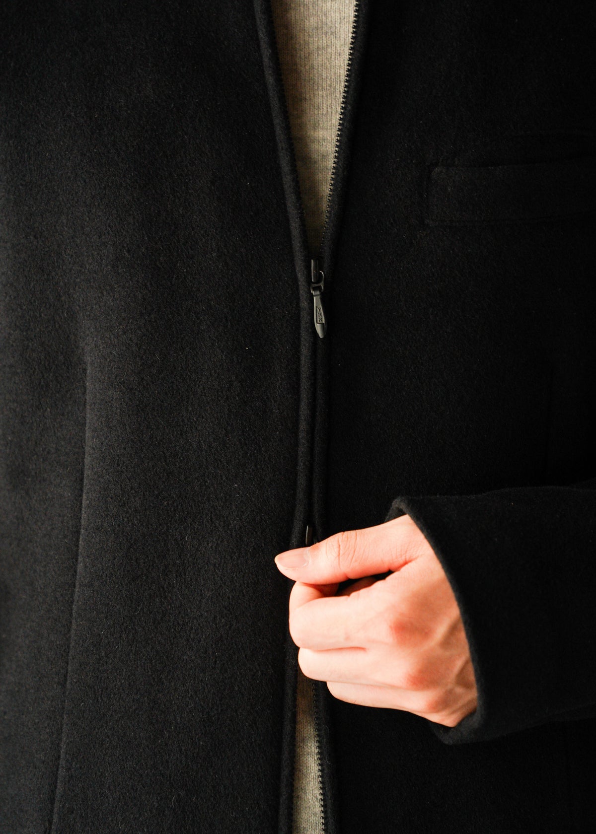 Jean Paul Gaultier HOMME belted neck double zip angora blend wool maxi-length coat