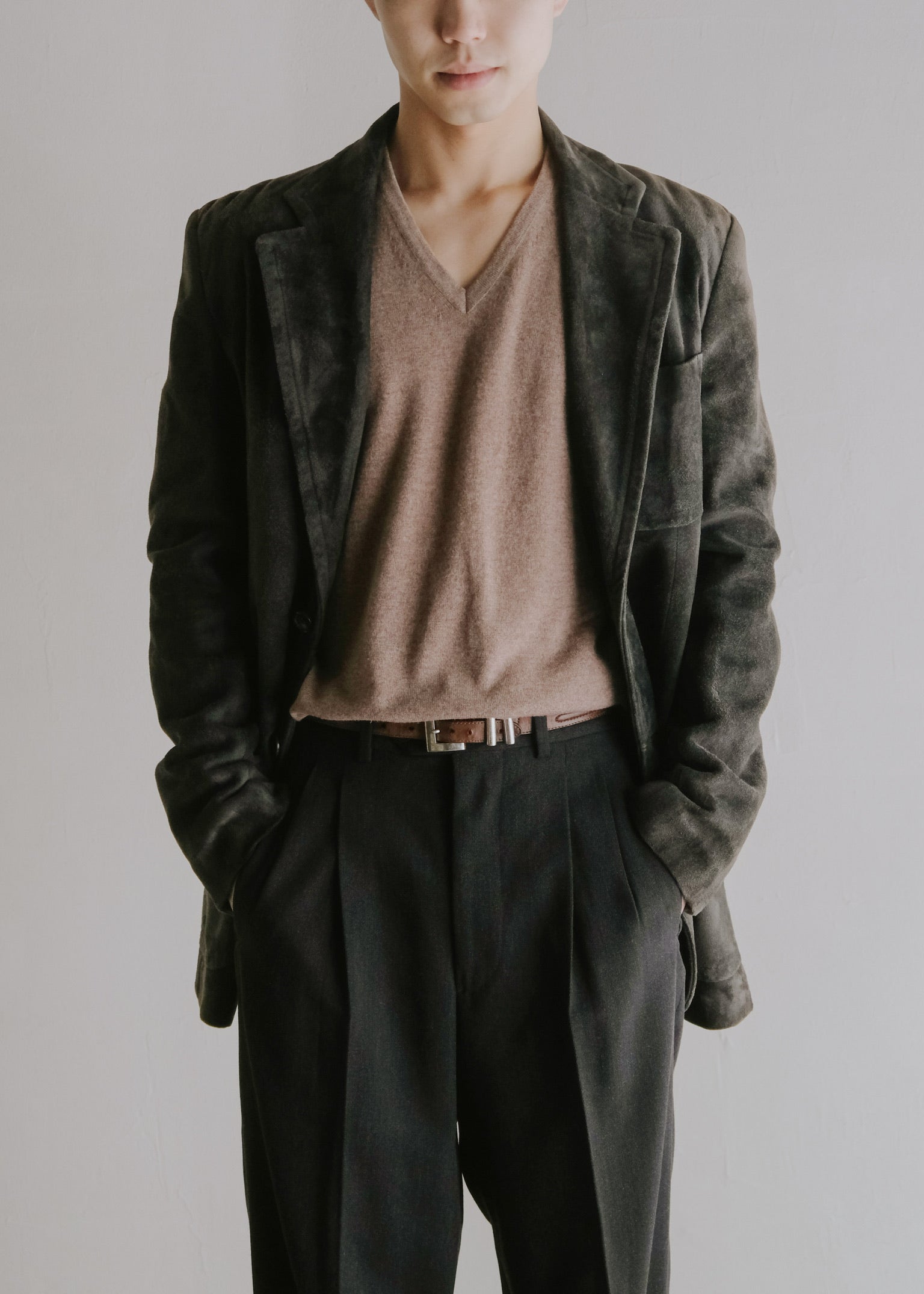 Gucci by Tom Ford 01AW 2b single suede leather tailored jacket