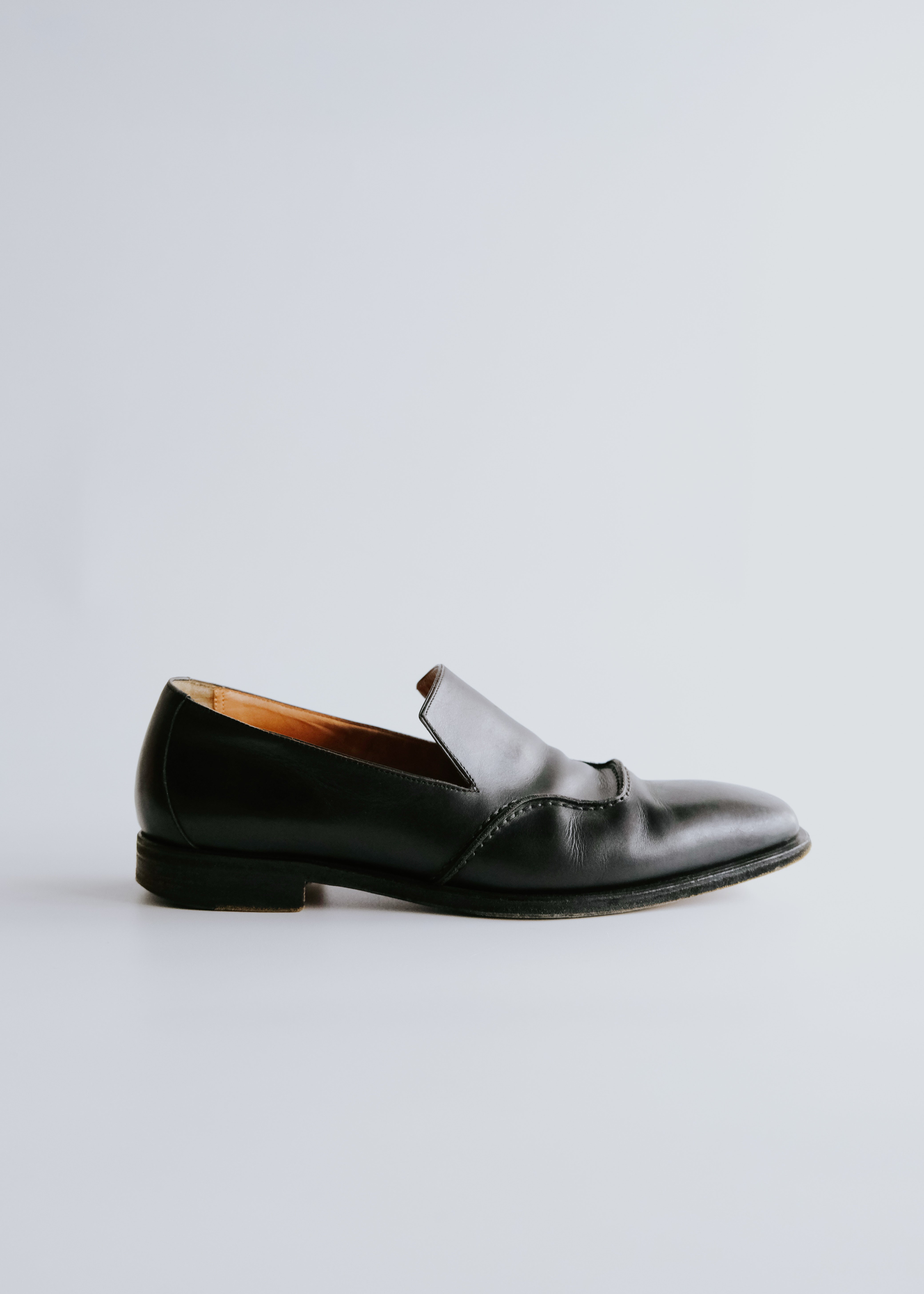 90-00's HERMÈS square toe leather venetian loafers