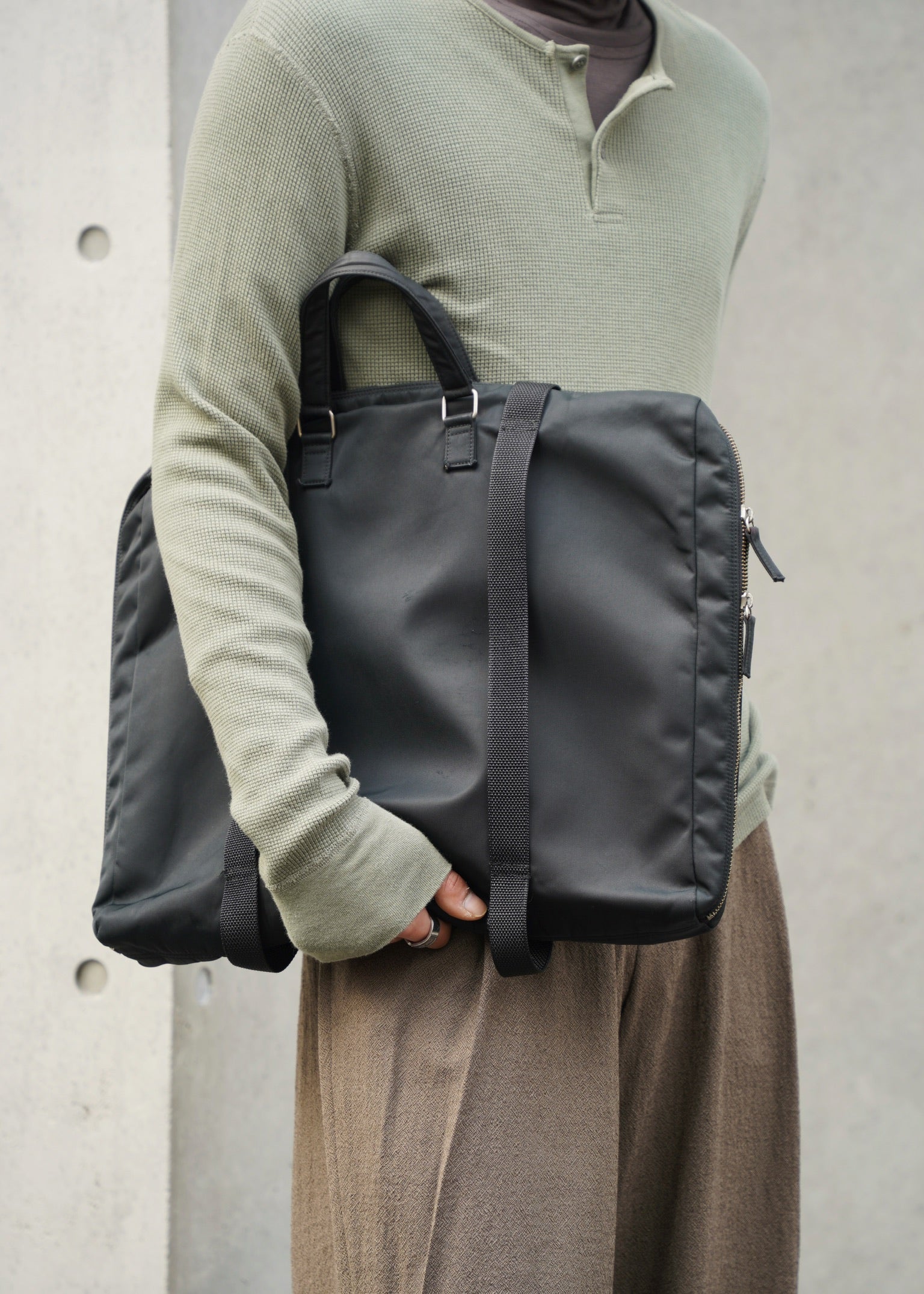 90's HELMUT LANG bondage nylon brief bag