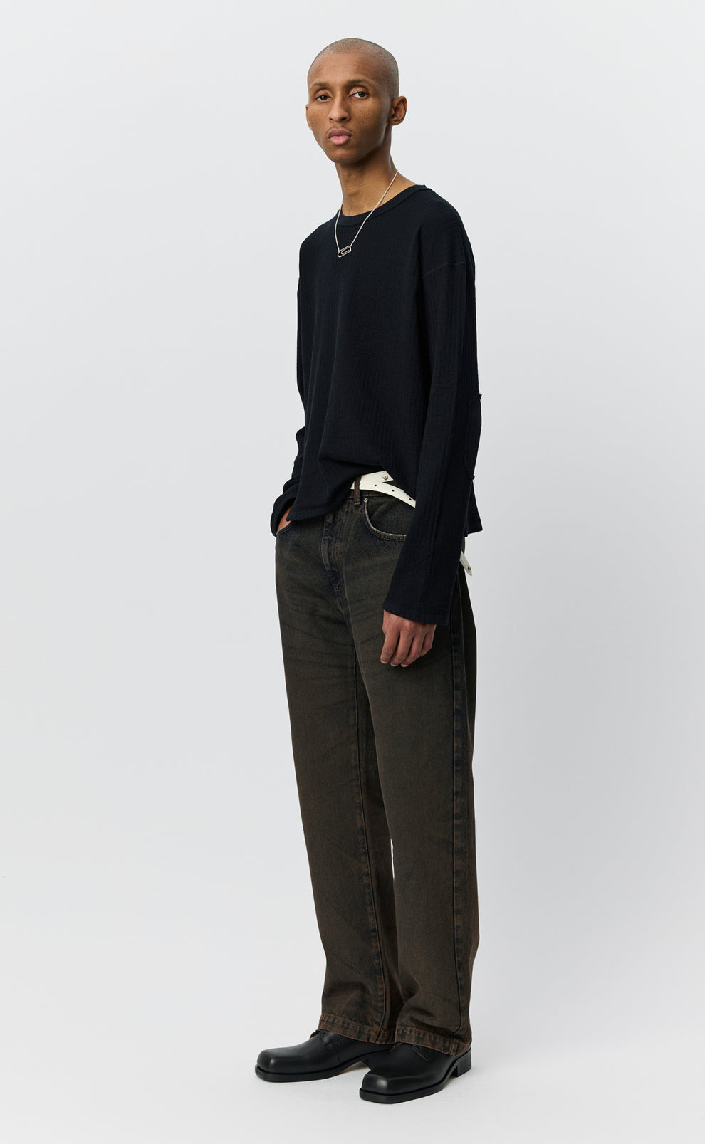 mfpen 26AW Reverse Rib Sweater / Black