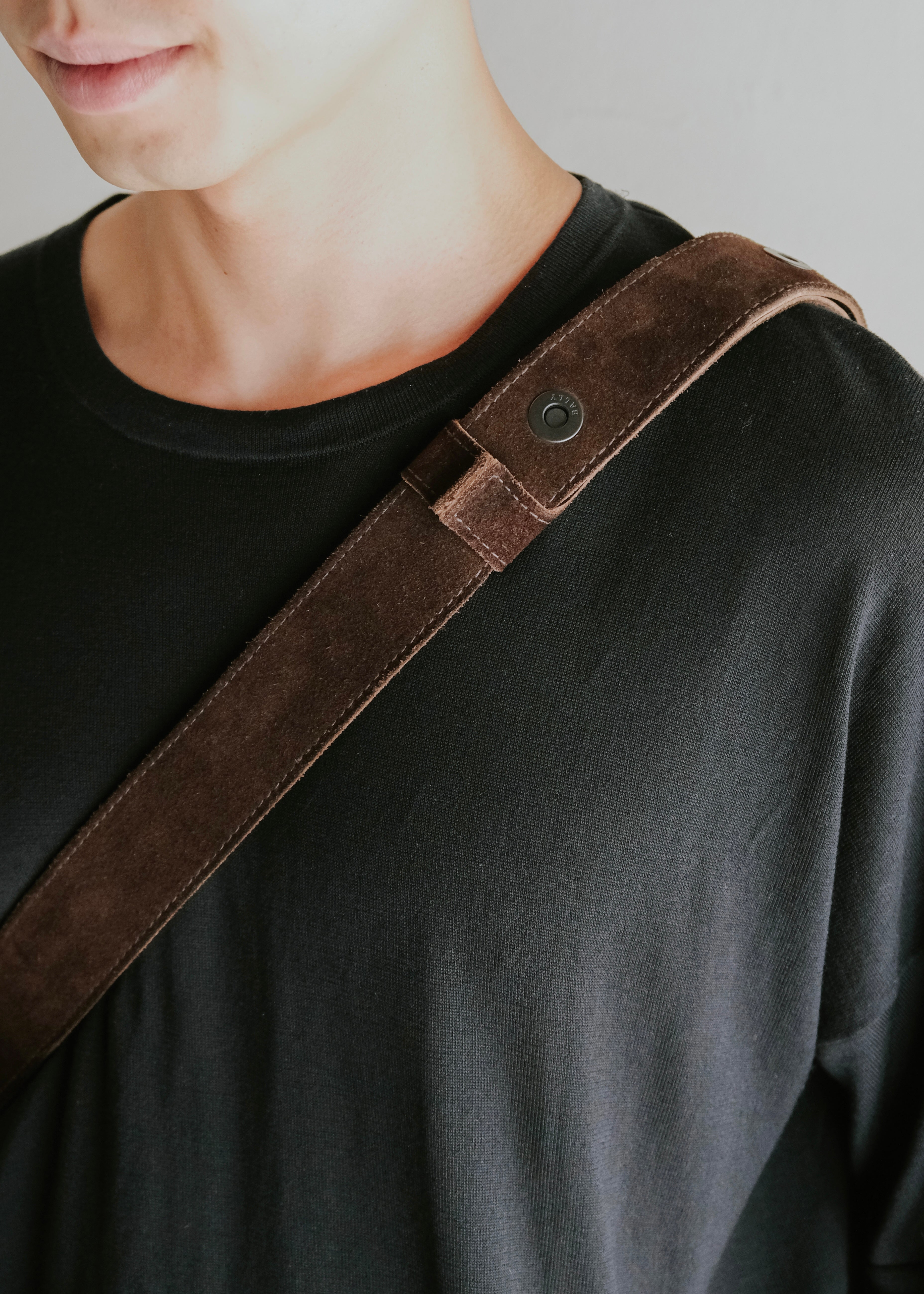 BALLY suede leather hobo shoulder bag