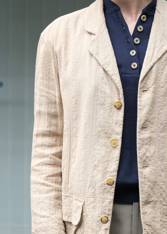 80’s EMPORIO ARMANI linen single tailored jacket