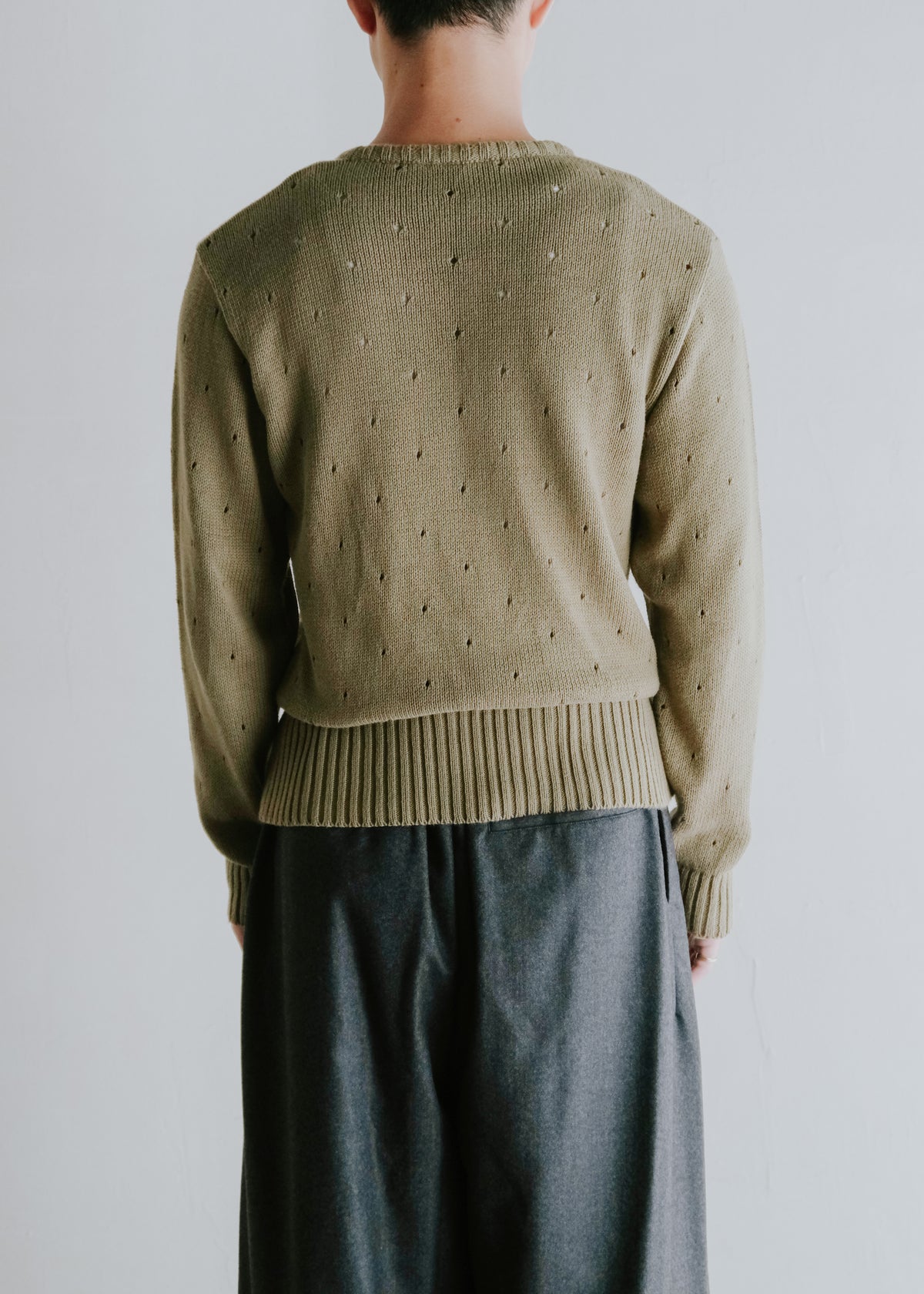 90-00's KRIZIAUOMO cut-out details v-neck knit