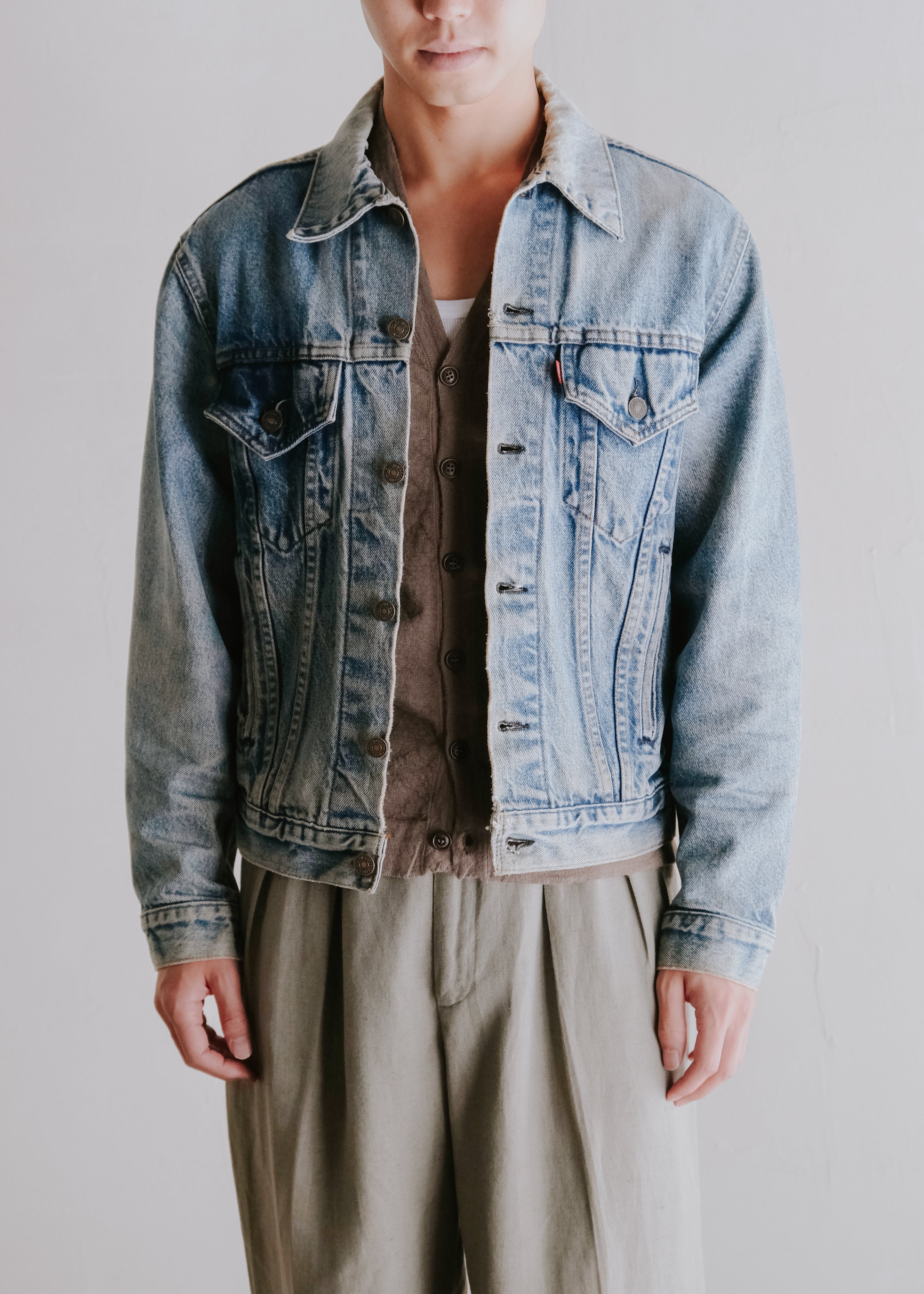 80-90's Levi's 70506-0216 denim tracker jacket made in USA
