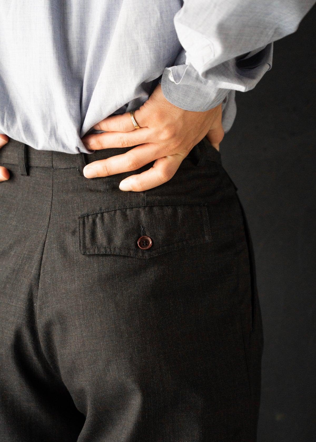 80-90’s EMPORIO ARMANI two tuck wool slacks