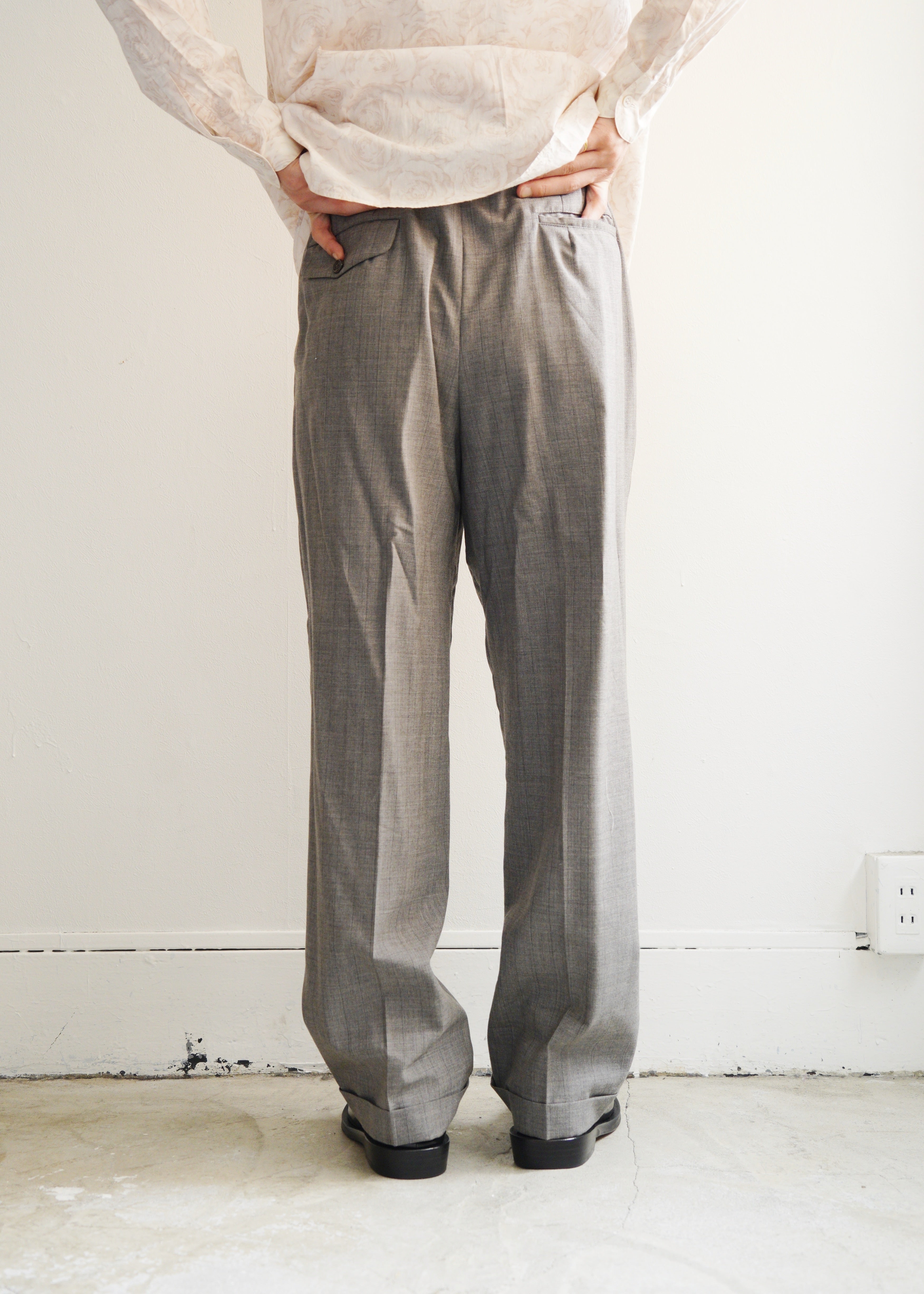 COMME des GARCONS HOMME AD1989 2 tuck wool wide slacks