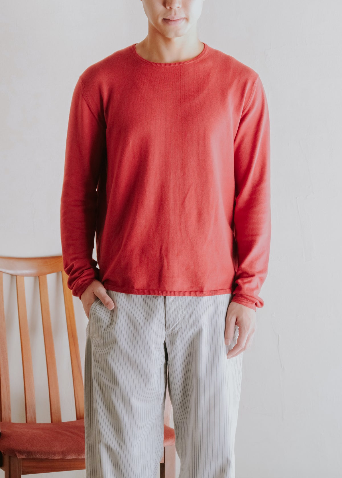 00's Cruciani cotton crew neck cut and sew