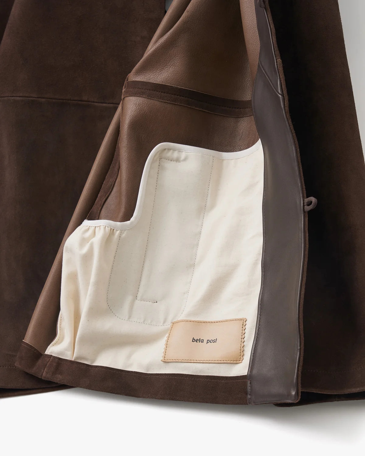 beta post 26AW goat suede relax leather jacket / D.brown