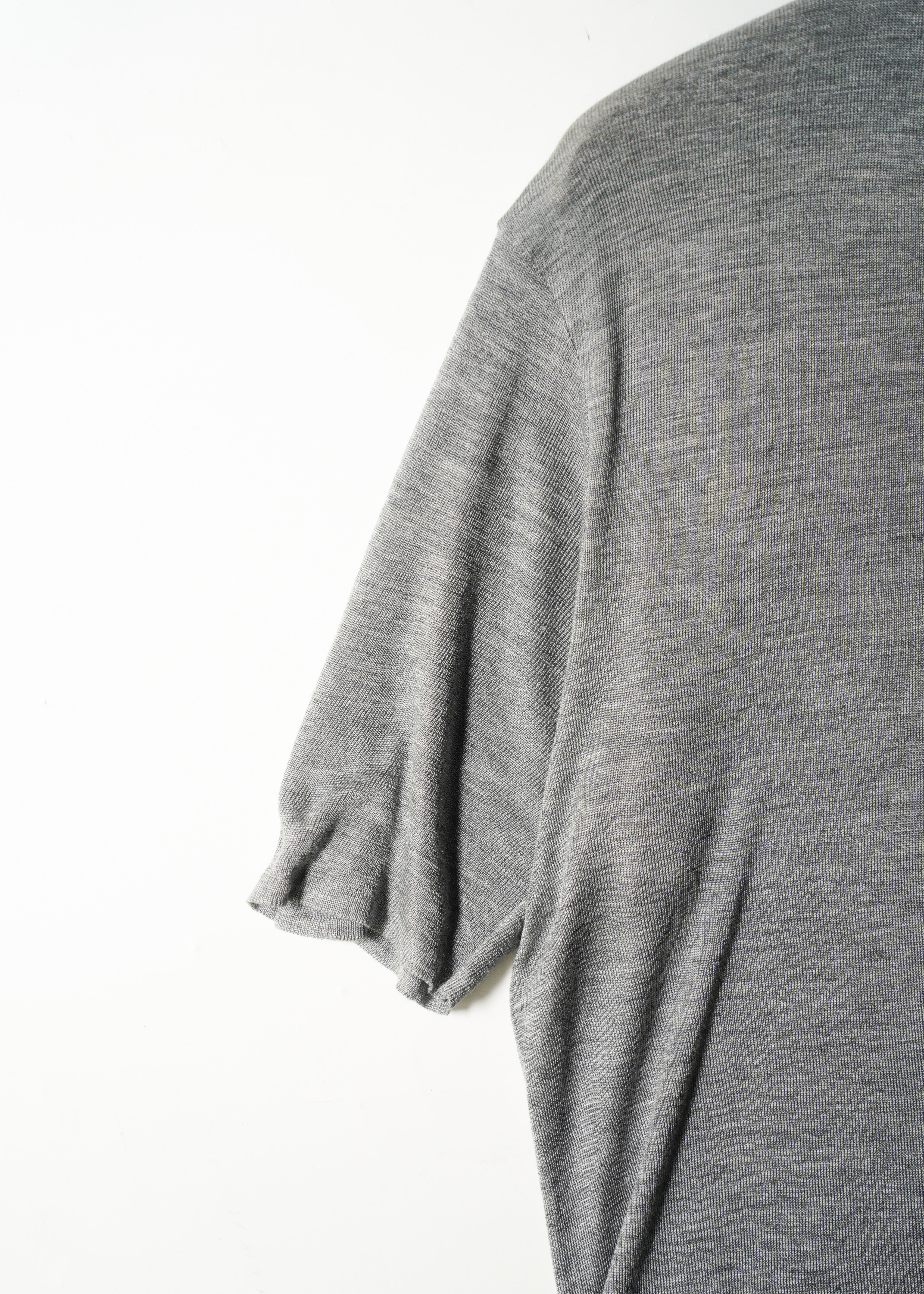90-00’s JIL SANDER bicolor short sleeve v neck silk knit