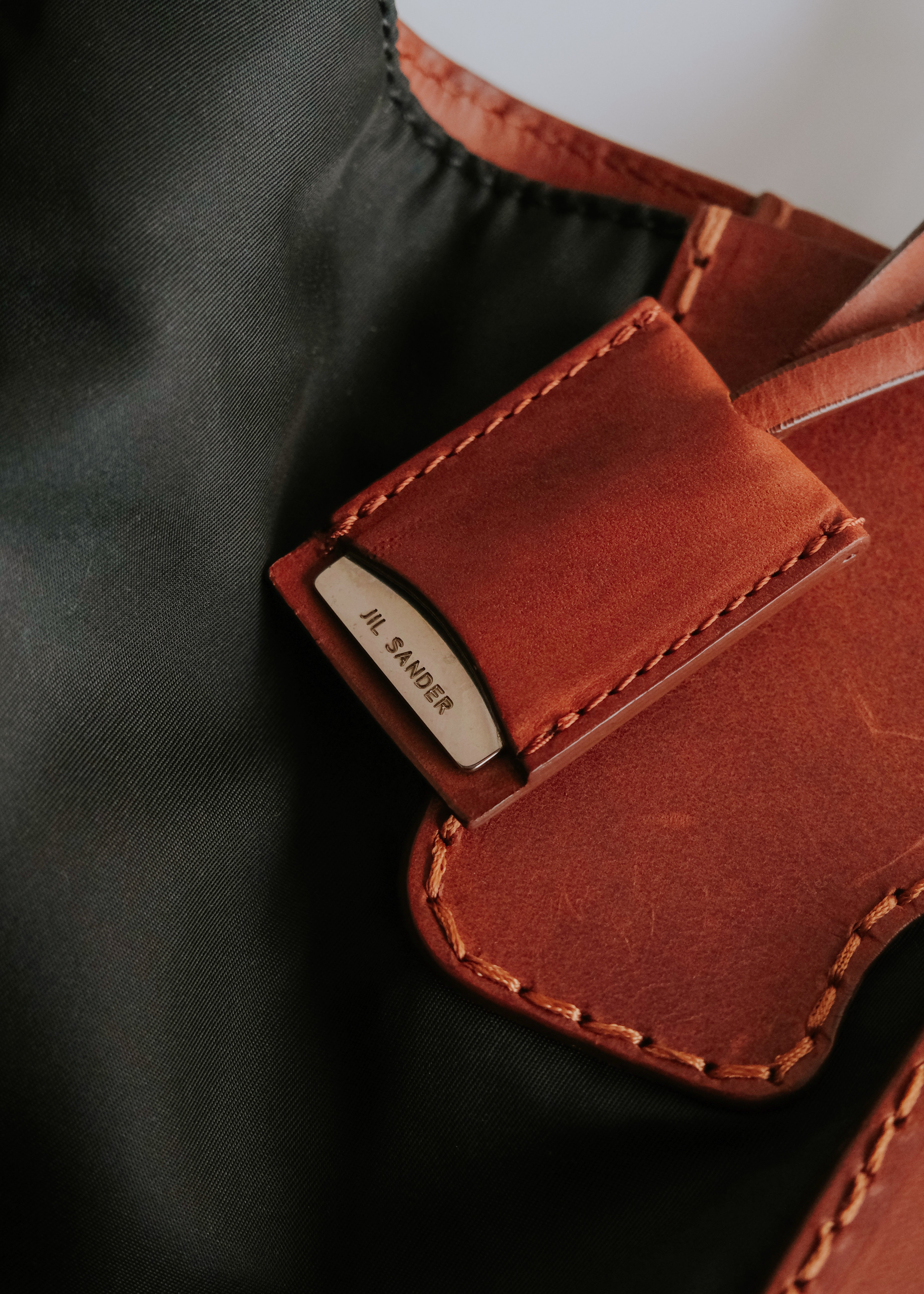 JIL SANDER switching leather hand bag