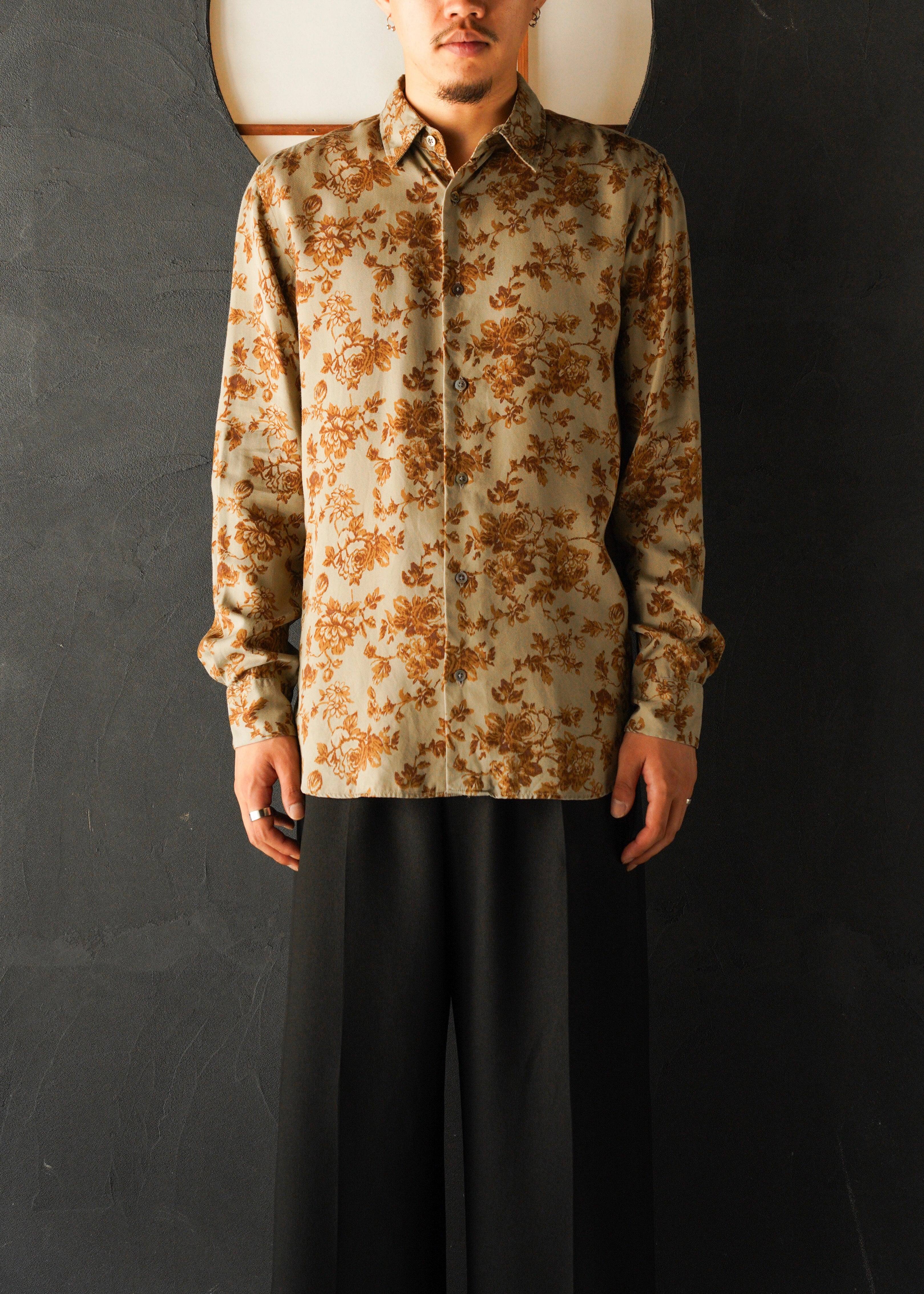 90-00’s So by alxander van slobe flower pattern shirt
