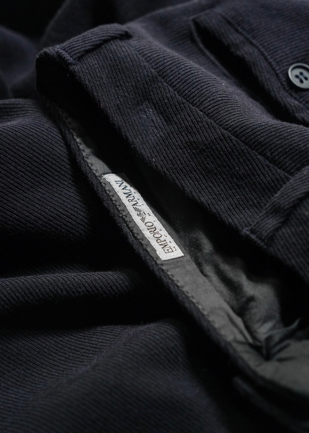 00’s EMPORIO ARMANI wool blend rayon tapered slacks