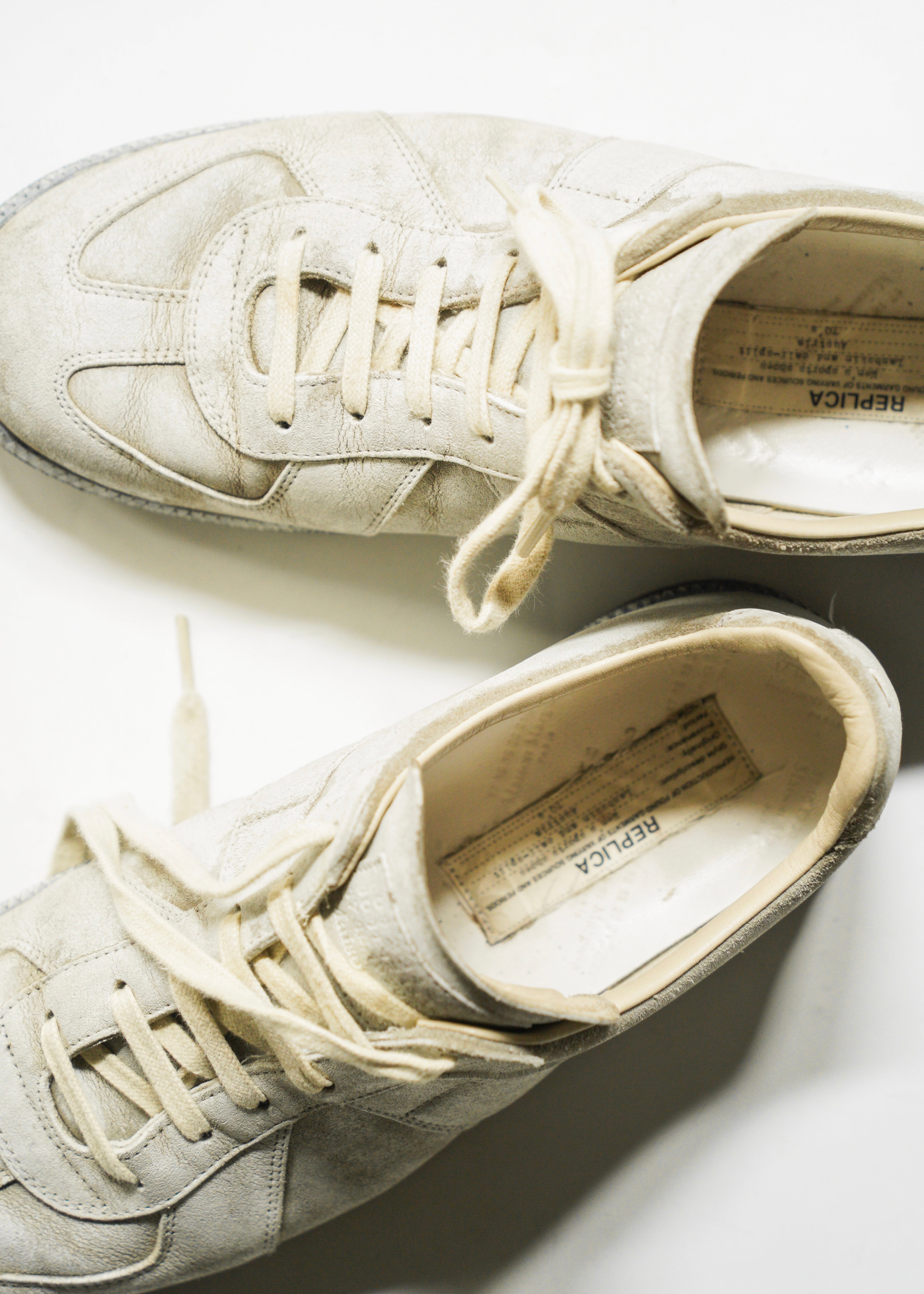 10’s Maison Margiela coated lamb skin GERMAN TRAINER