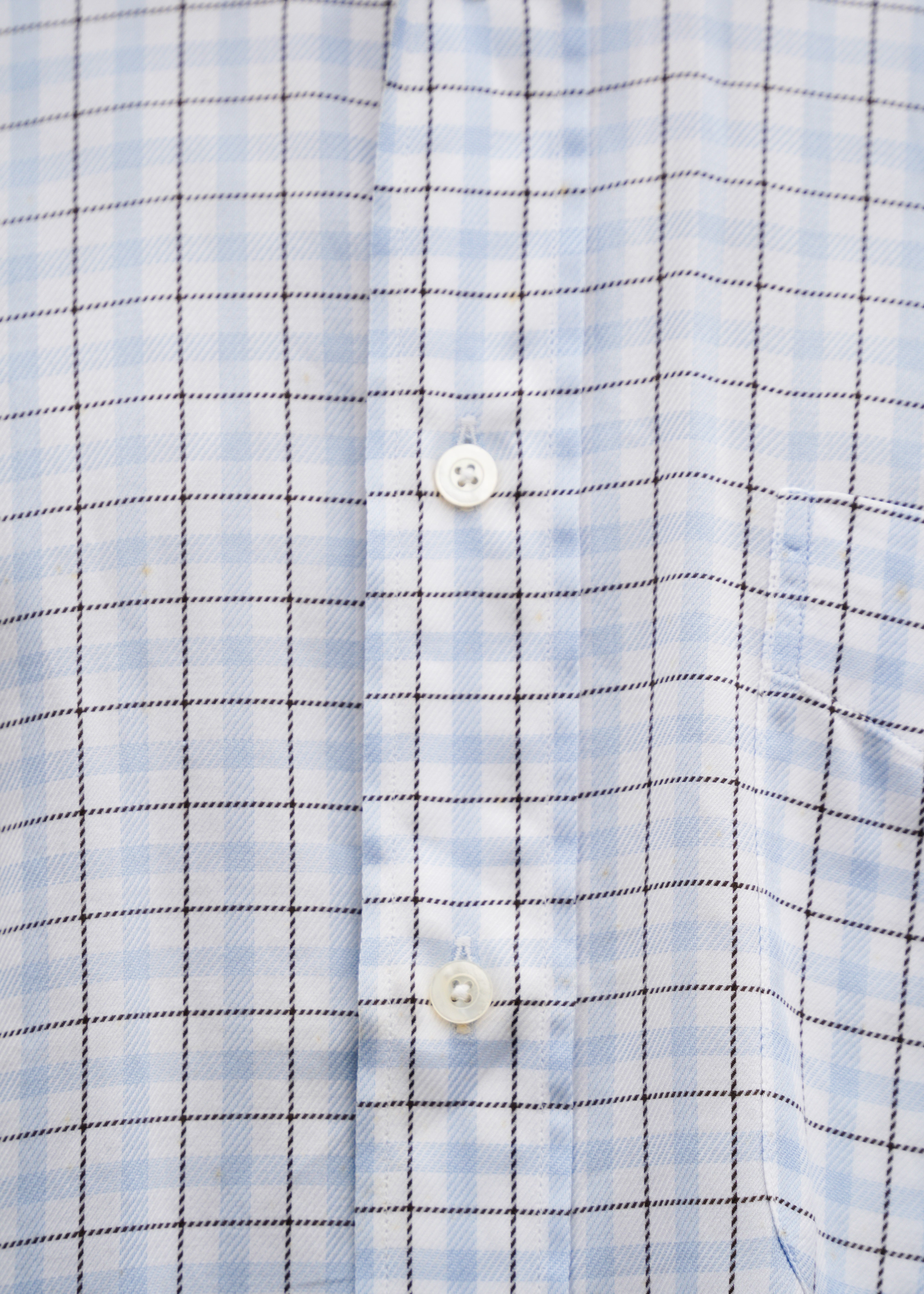 80-90's HERMÈS windowpane check button down shirt