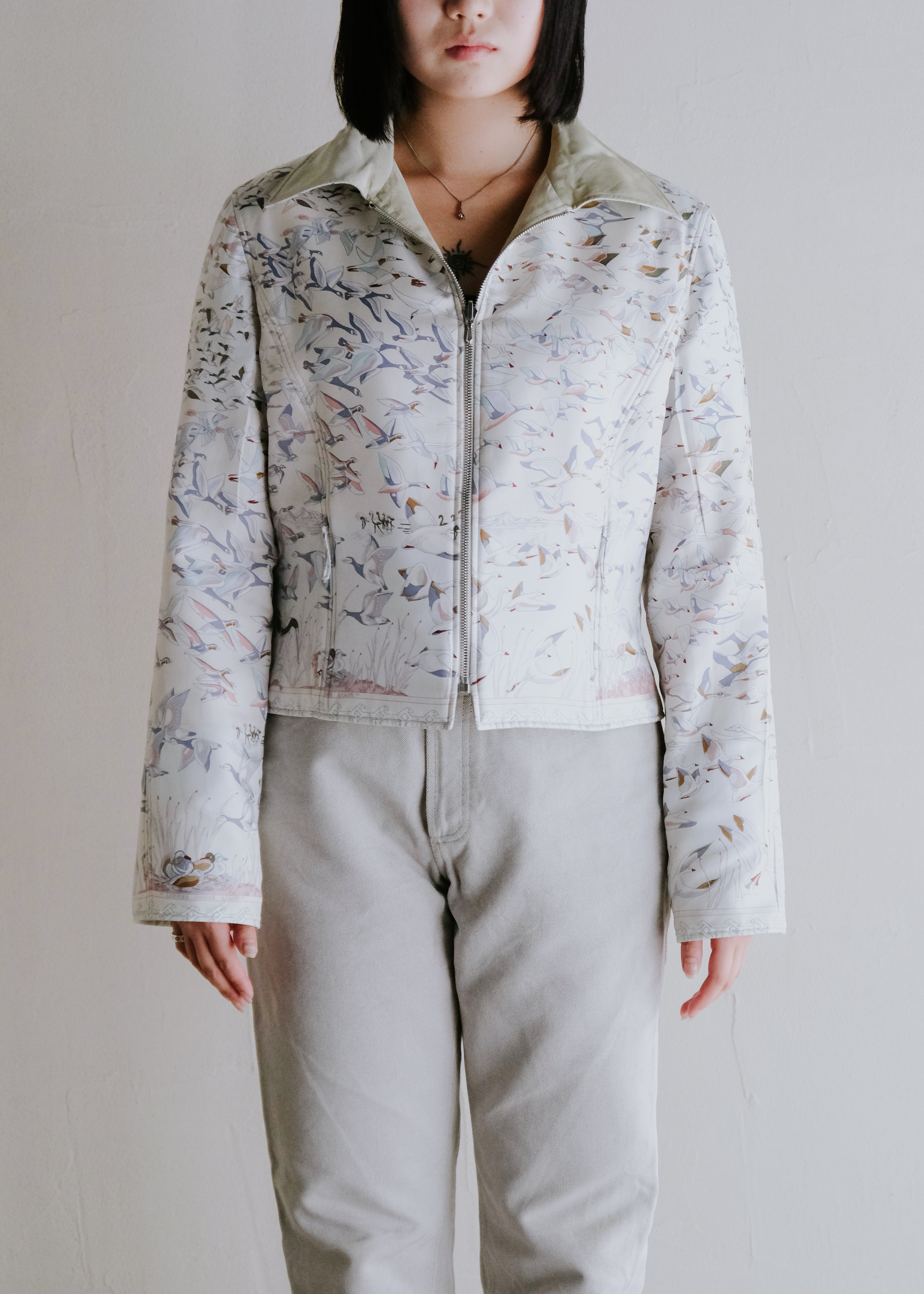 HERMÈS by Martin Margiela silk reversible blouson