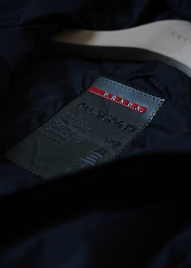 00‘s PRADA SPORT hooded nylon double zip jacket