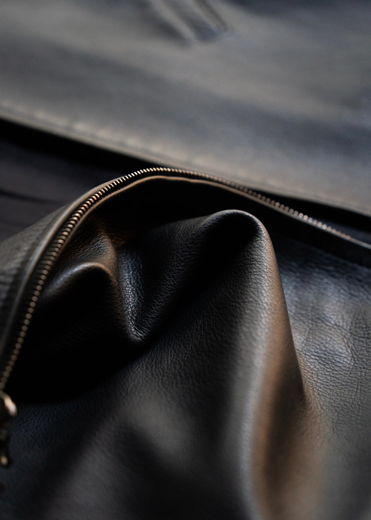 90-00’s A.P.C. zip up cow leather jacket