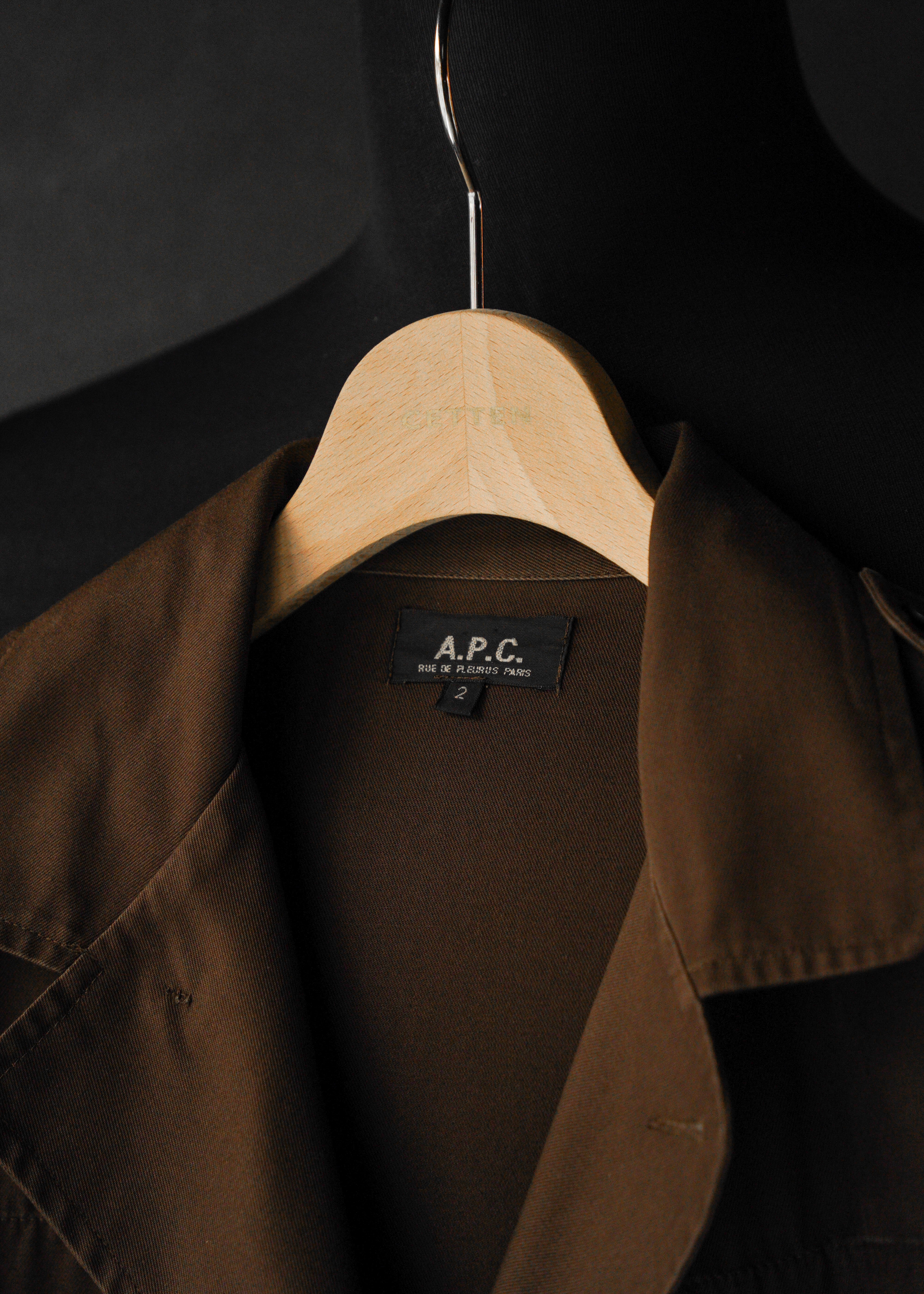 90’s A.P.C. fly front military jacket