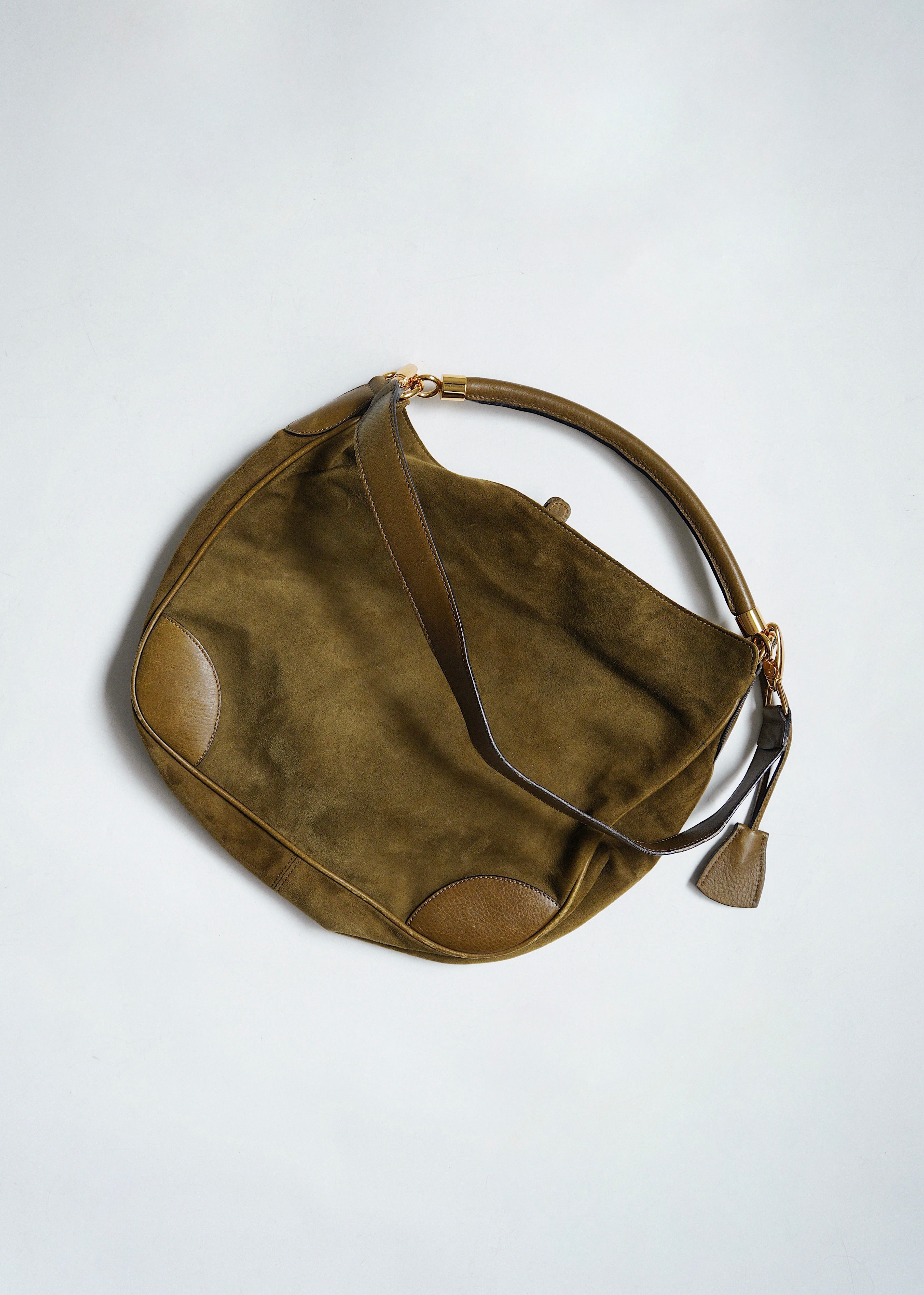 made in Italy suede hand bag