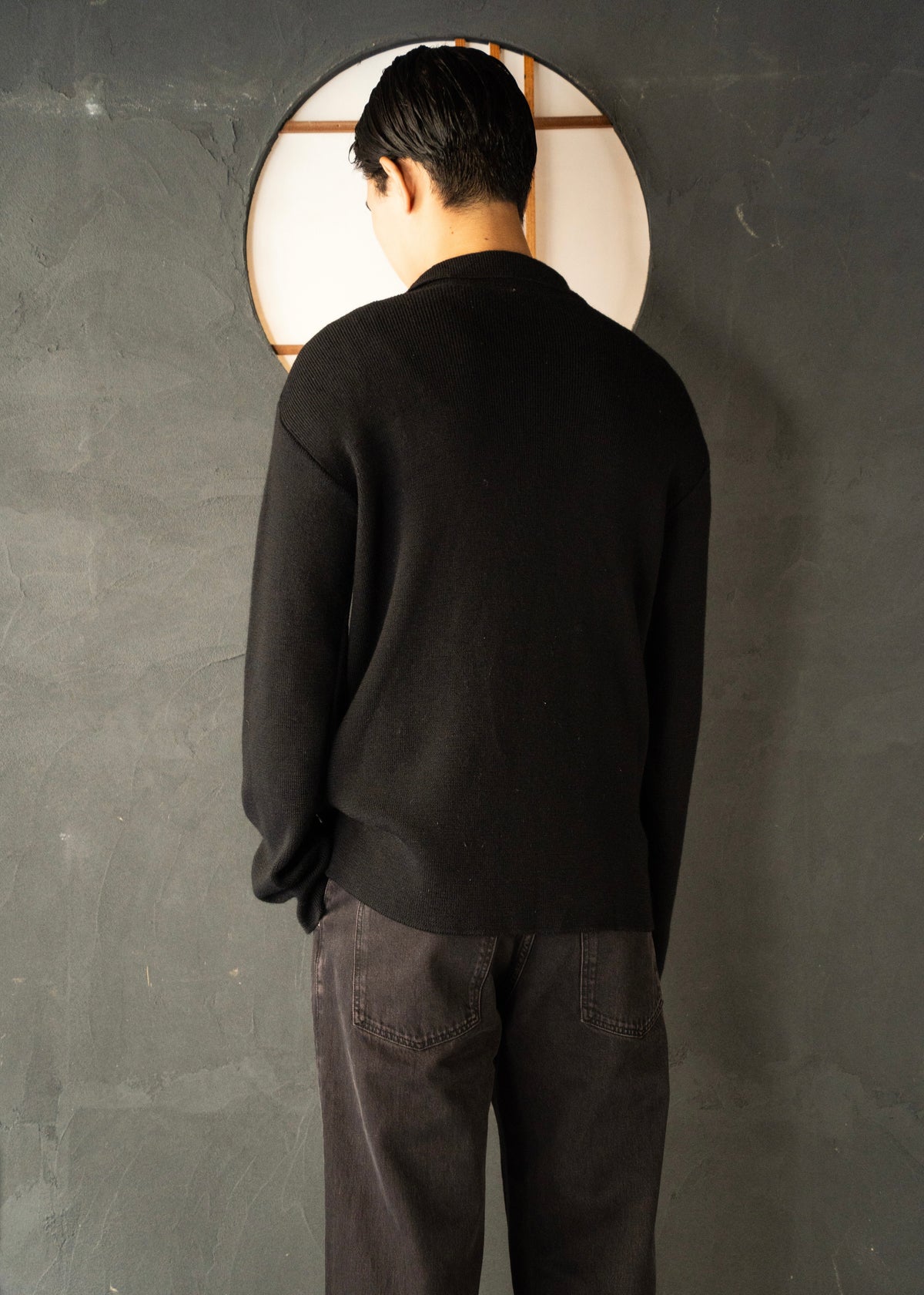 90's agnes b. homme collared wool cardigan