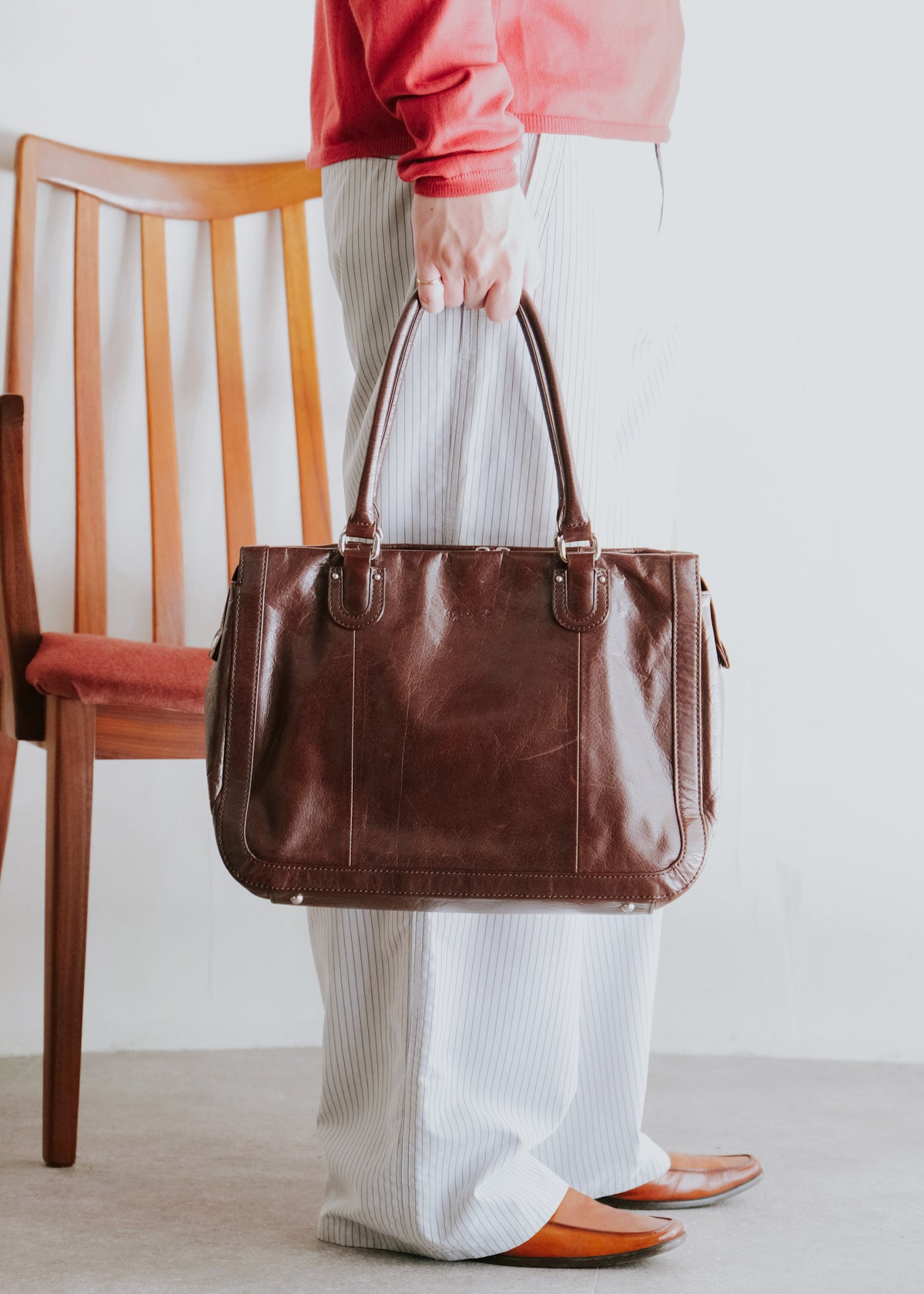 00-10's agnes b. VOYAGE leather duffel bag