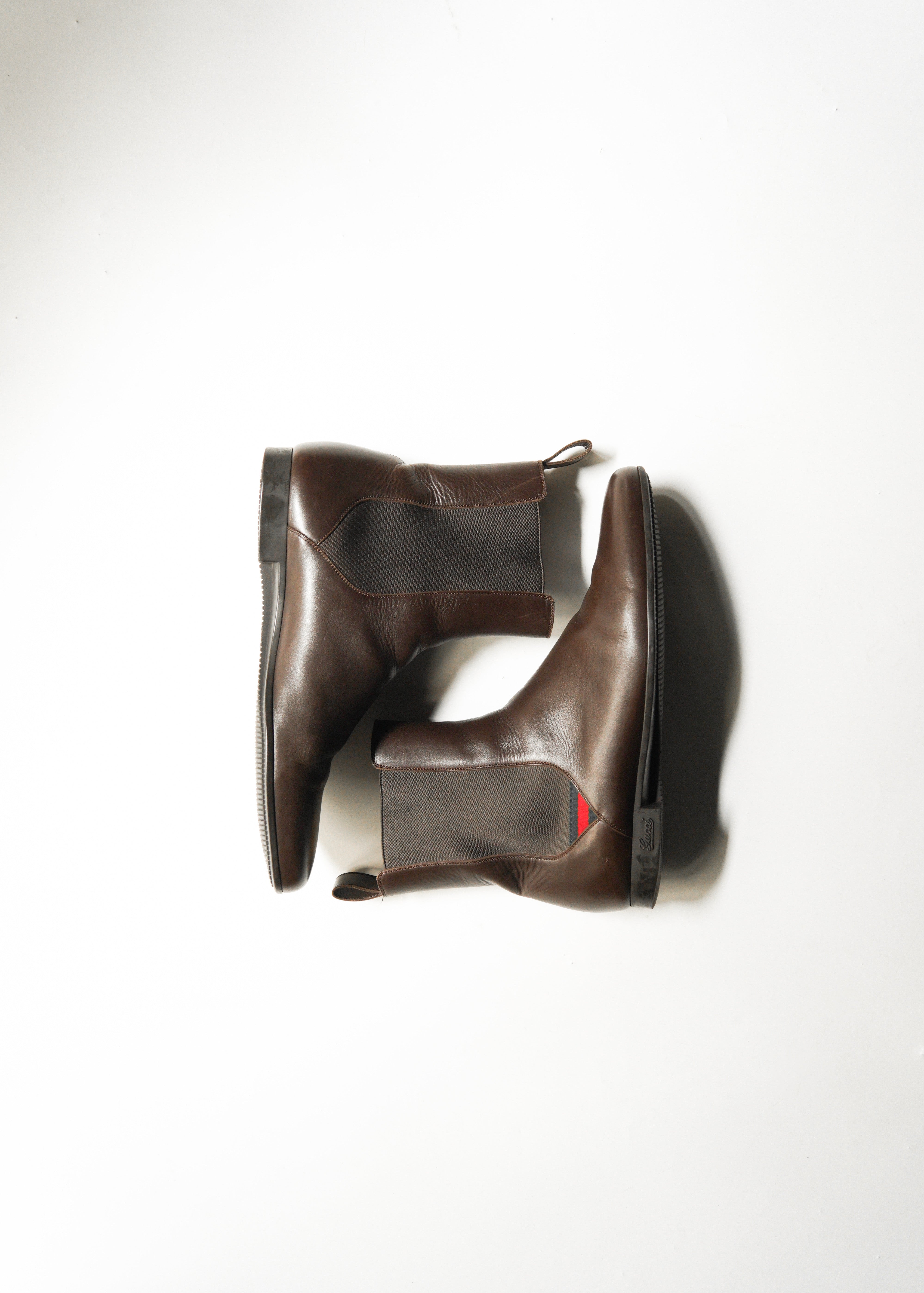 10’s GUCCI side gore leather boots