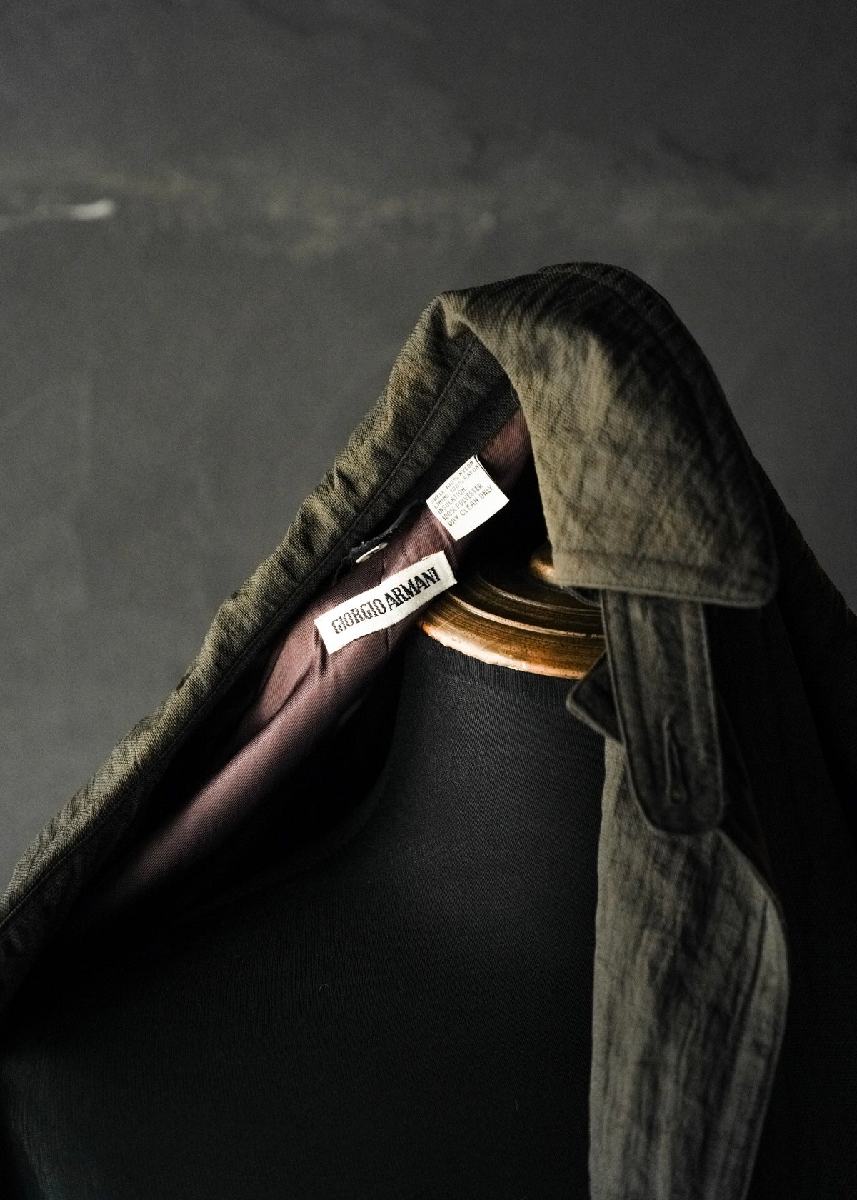 70-80’s GIORGIO ARMANI linen balmacaan coat