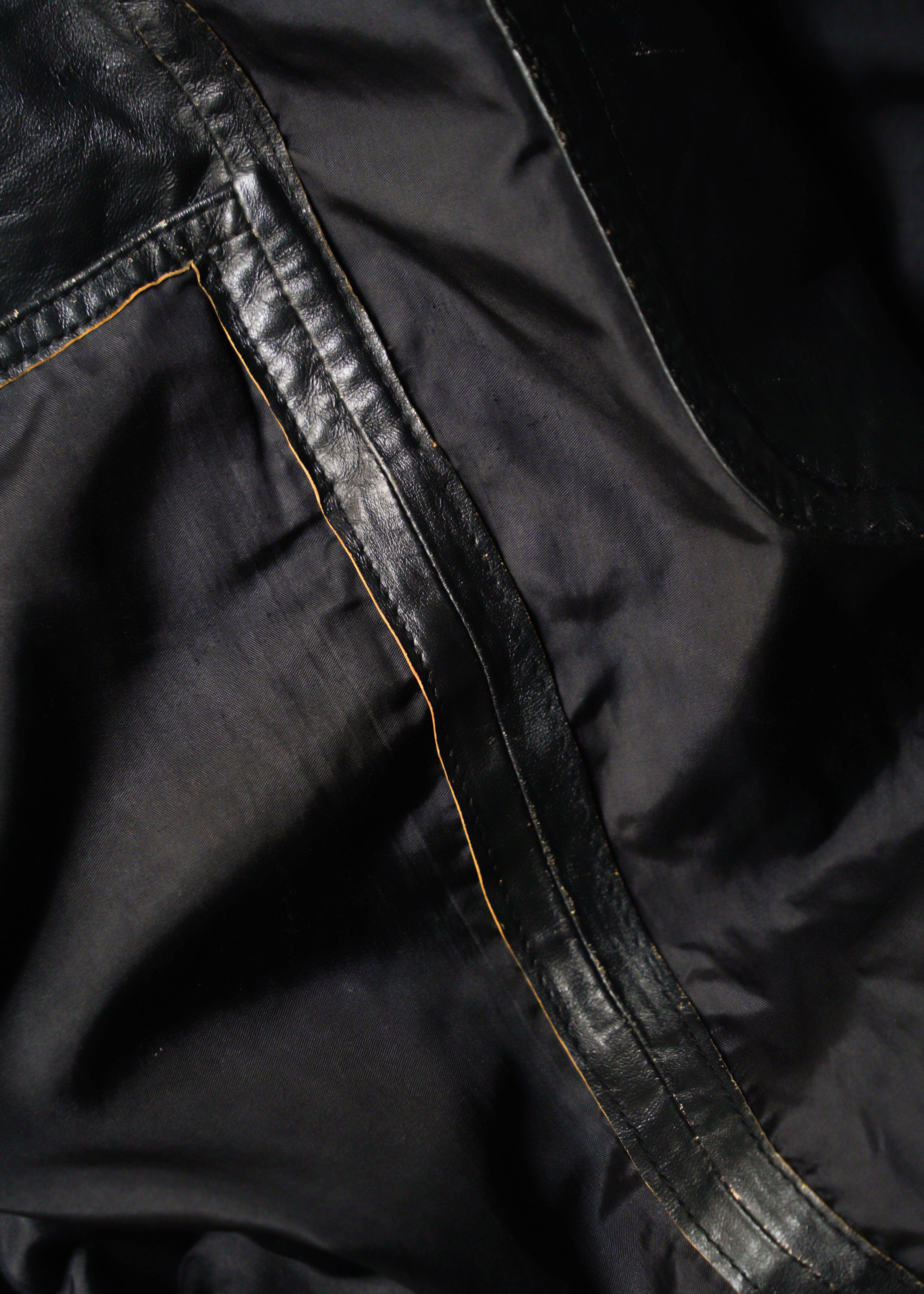 Martin Margiela 07SS switching leather nylon trousers