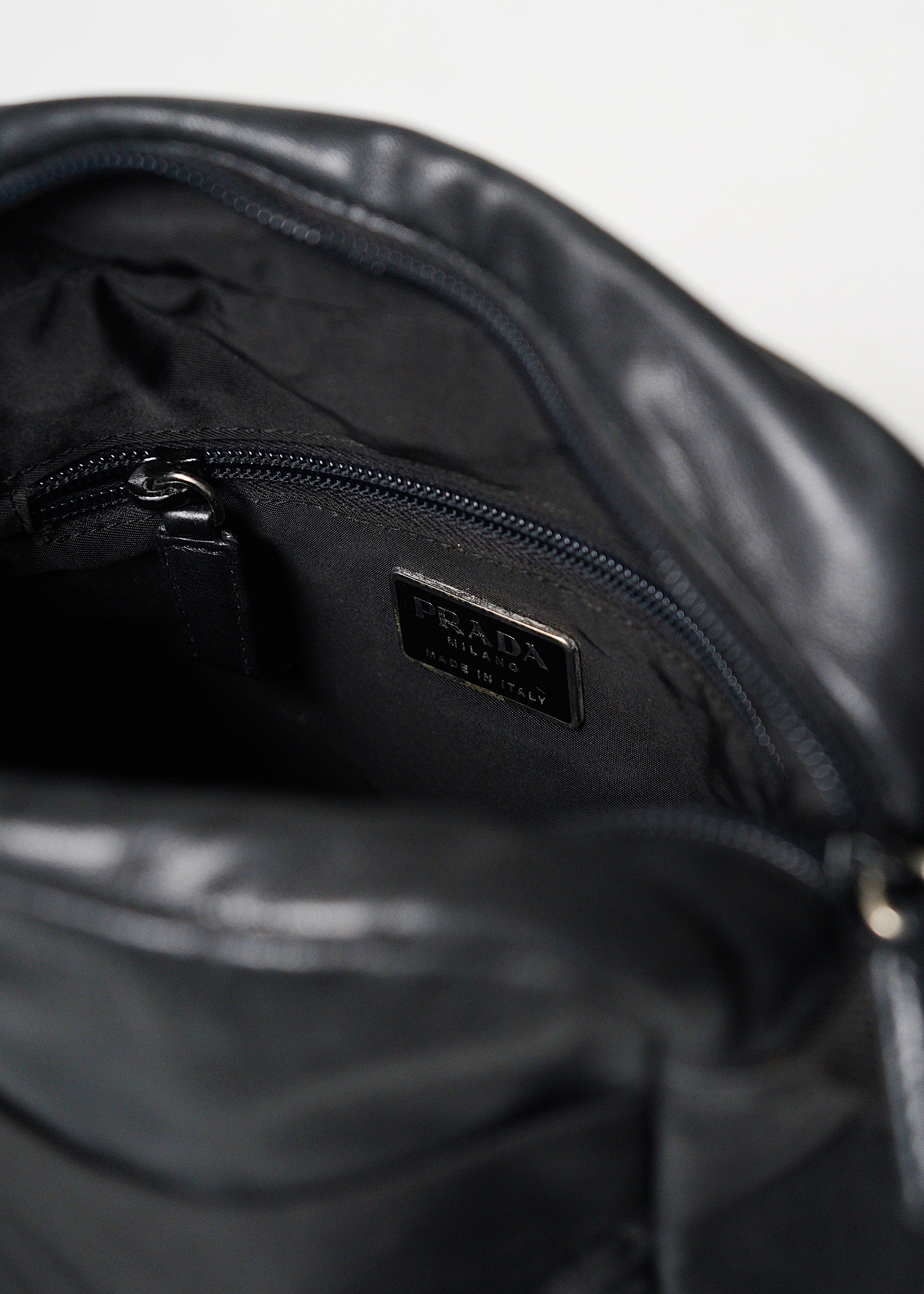 90's PRADA nylon leather shoulder bag
